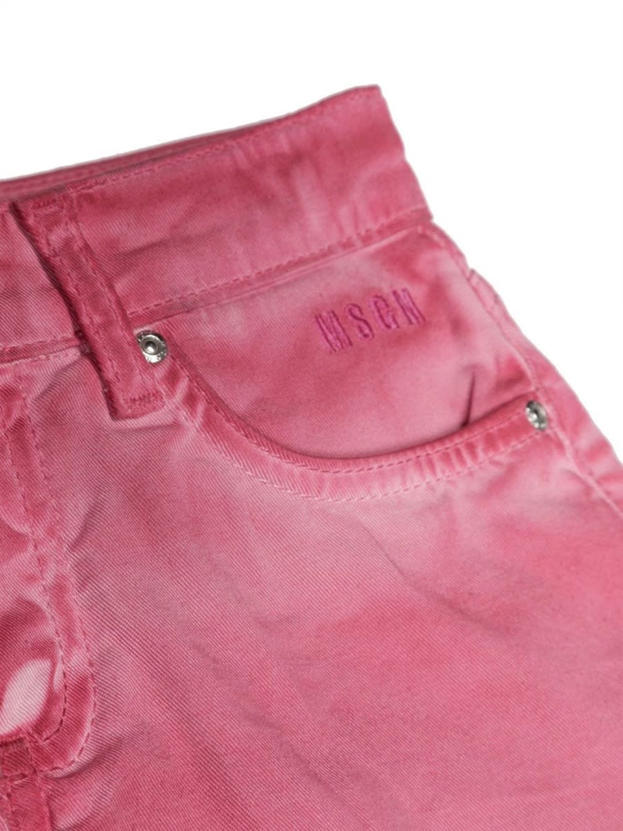 Shop Msgm Bull Shorts In Fuchsia