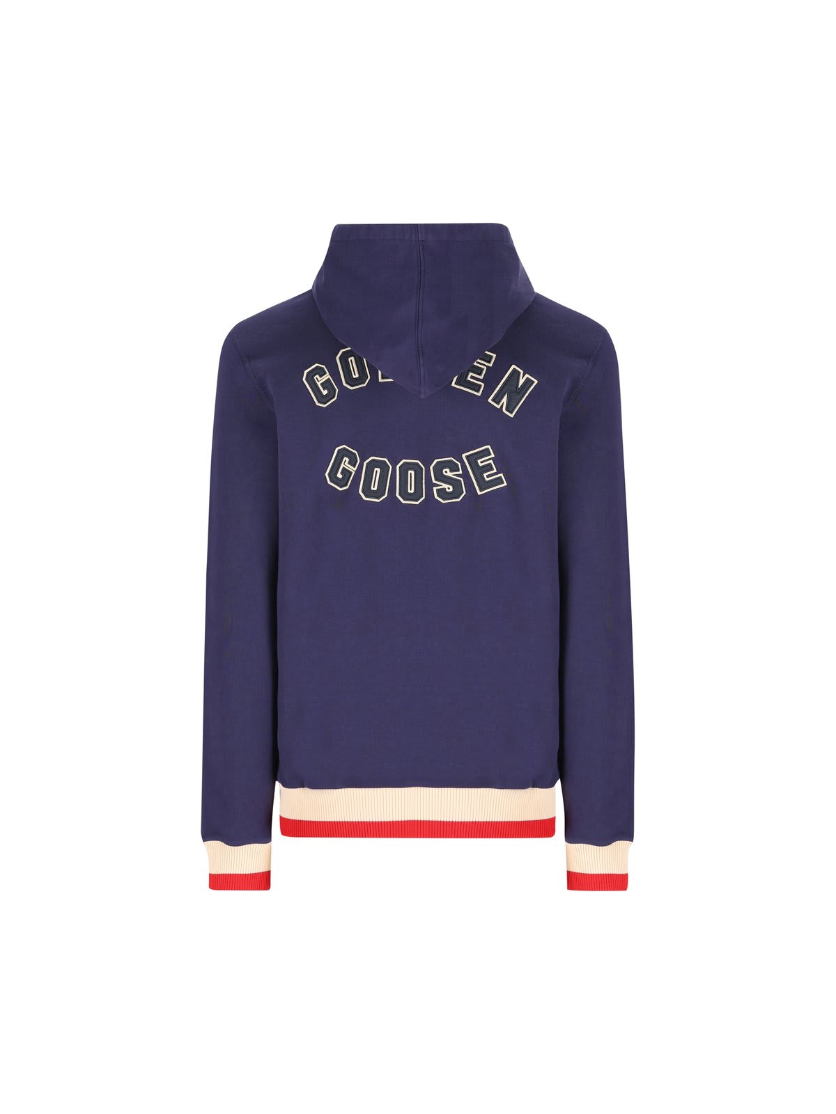 Shop Golden Goose Logo Detailed Drawstring Hoodie In .