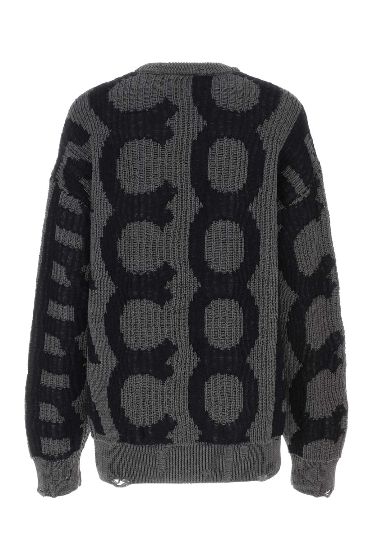 Shop Marc Jacobs Embroidered Wool Blend Oversize Sweater In 084