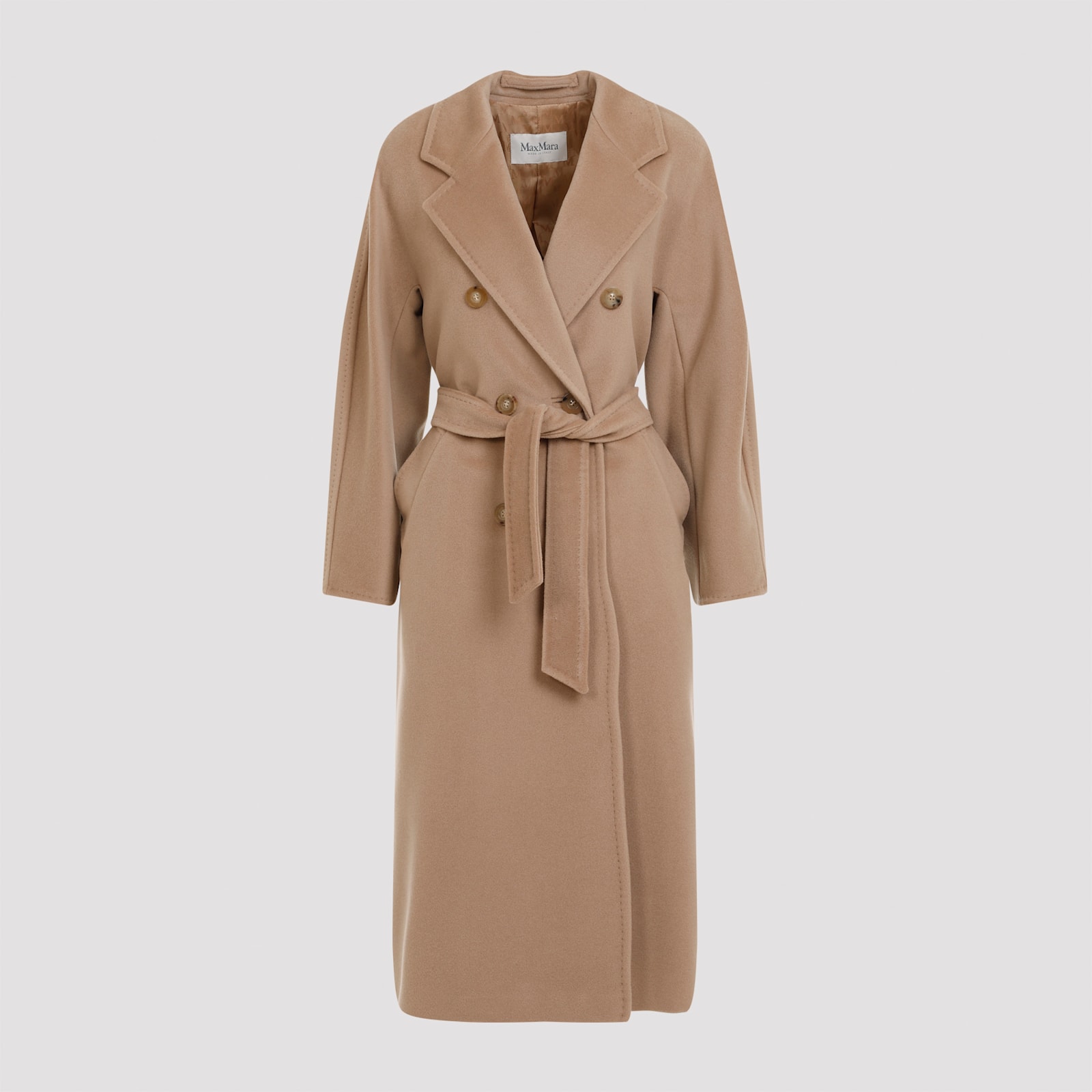 Max Mara Madame Wool Coat In Brown