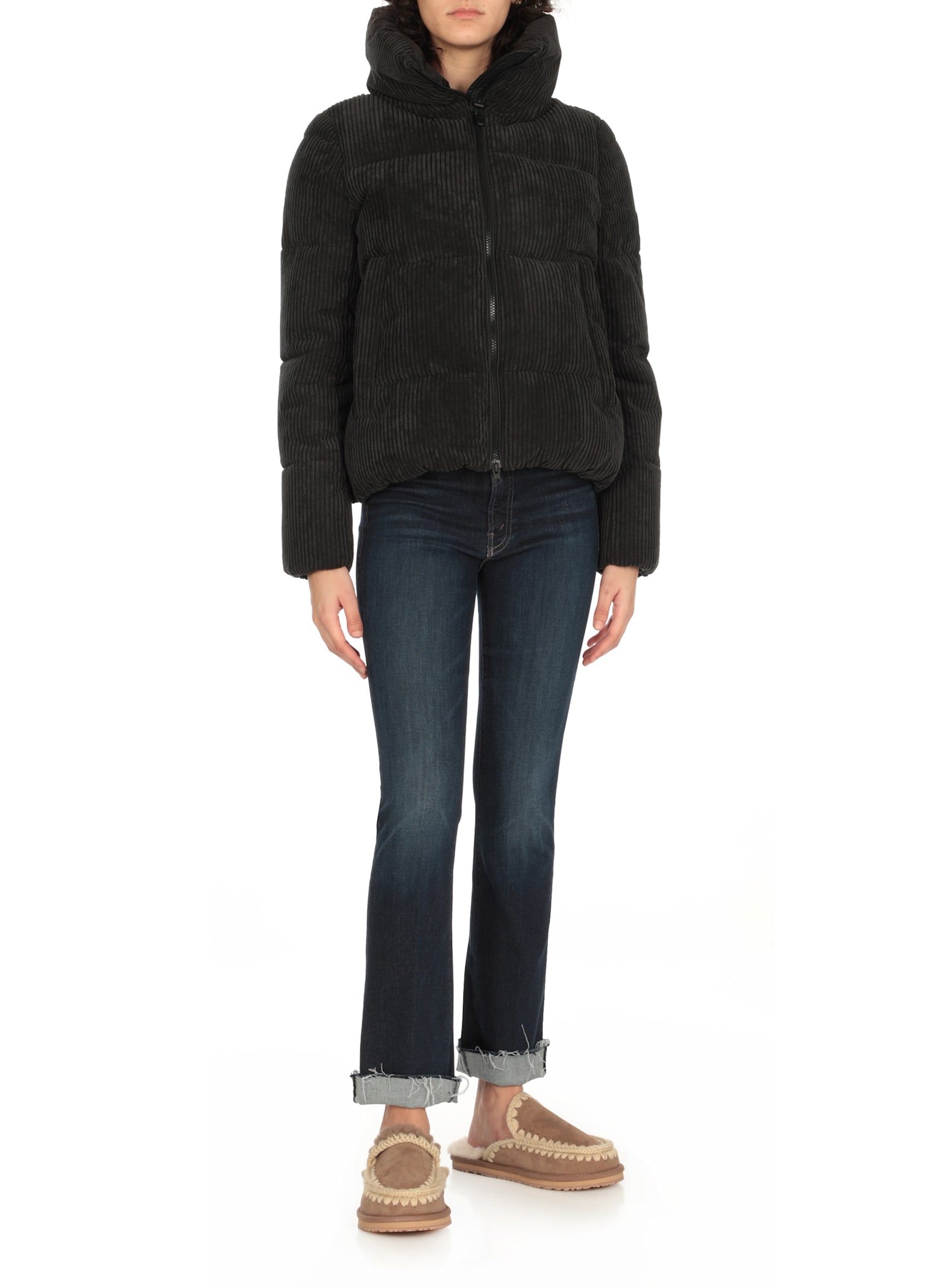 Mou Eskimo Stitch Slippers In Brown