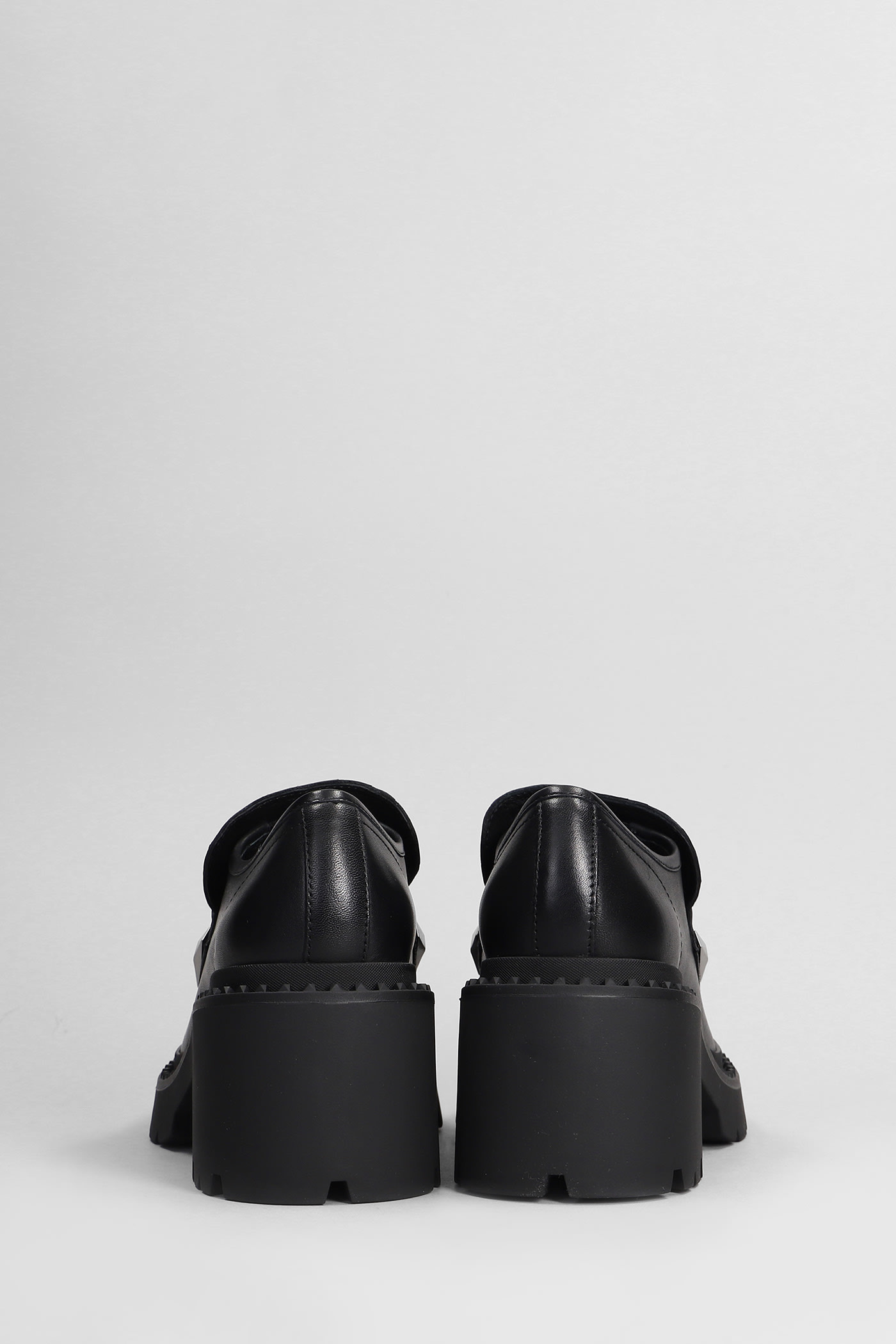 Shop Ash Norton Loafers In Black Leather