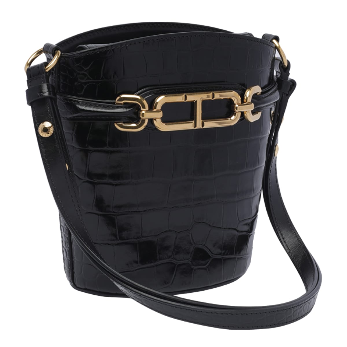 Shop Tom Ford Whitney Bucket Bag In Black