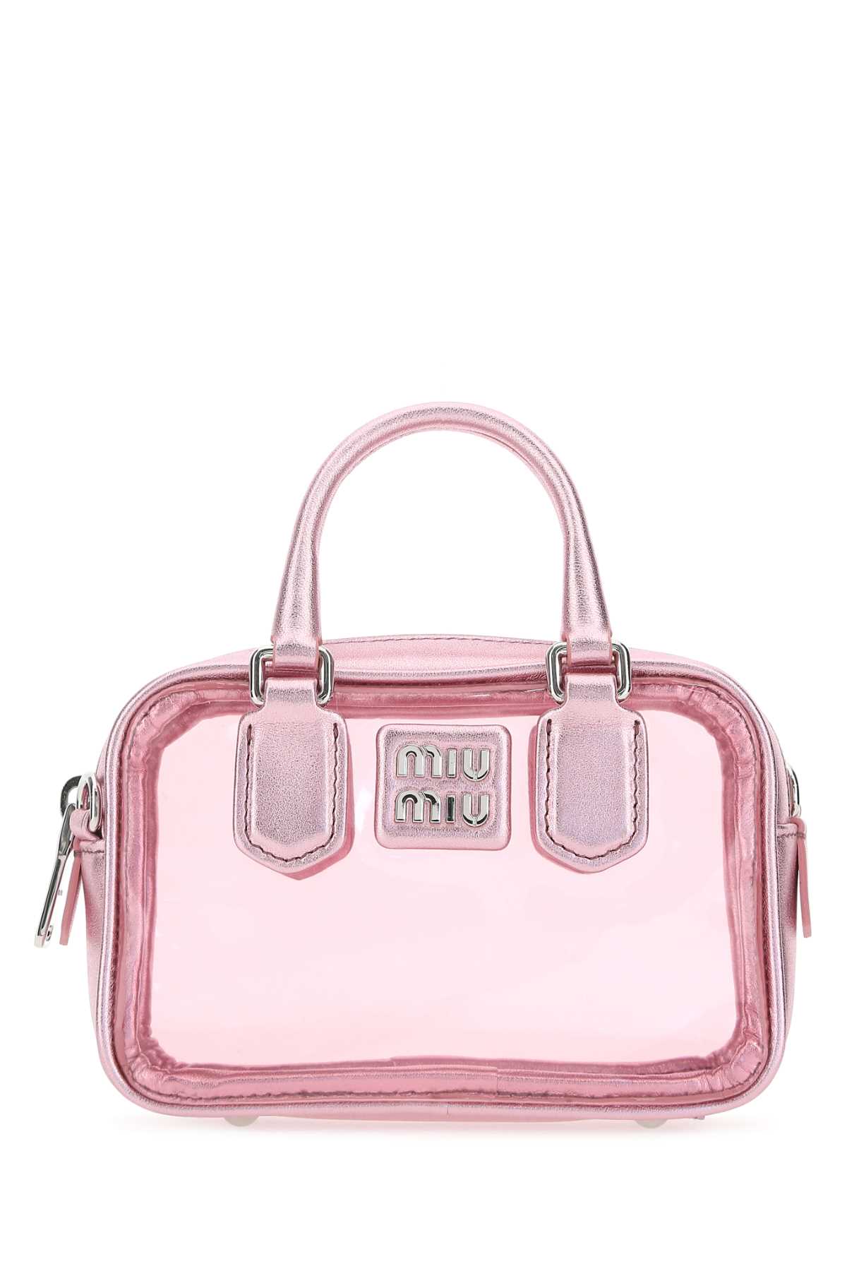 Pink Leather And Pvc Mini Handbag