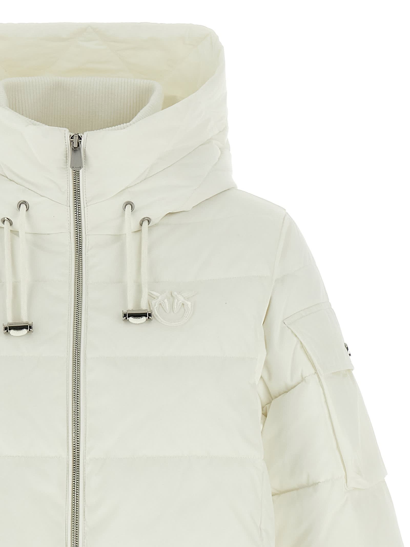 Pinko Crusca Puffer Jackets White In White