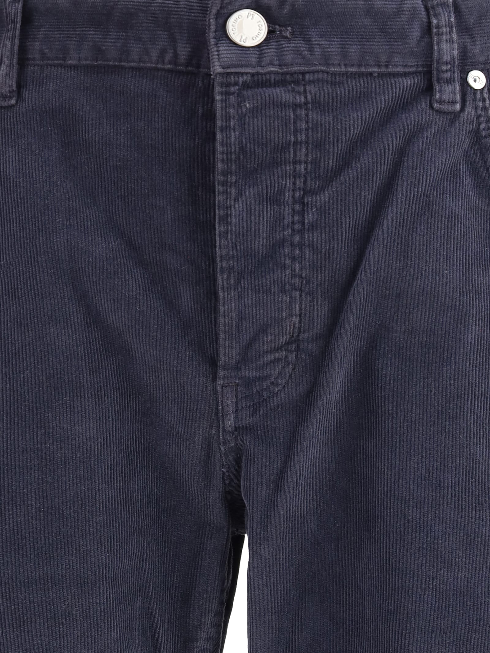 Pt Torino Corduroy Five-pocket Pants In Blue