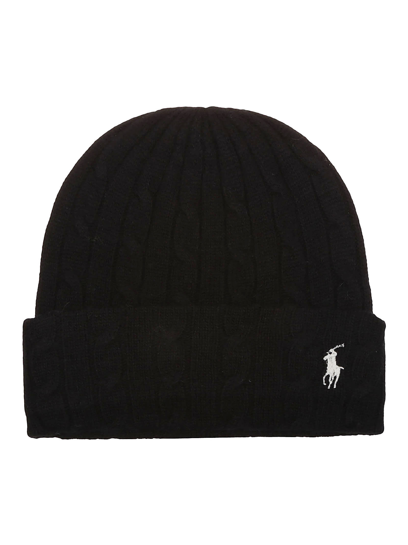 Polo Ralph Lauren Cuff Cold Weather Hat In Polo Black