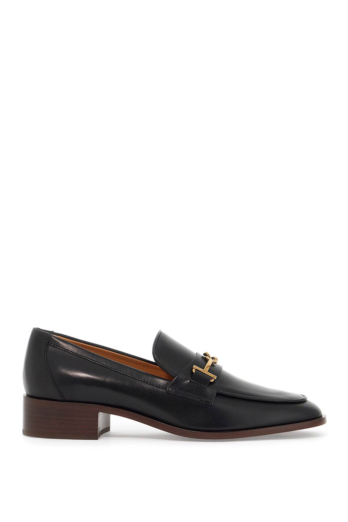 Shop Tod's Leather Loafers In Nero (black)