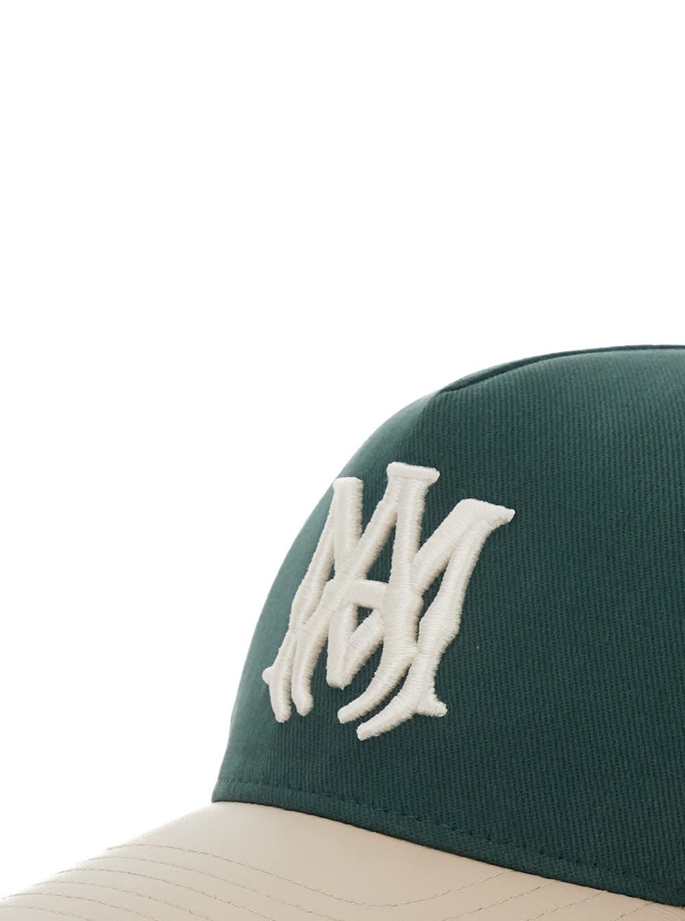 Amiri Men Green Baseball Cap With Contrasting Brim And Logo Embroidery On The Front In Cotton Man In Green