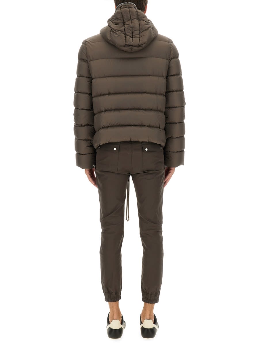 Rick Owens Gimp Padded Down Jacket In Re-nylon In Brown