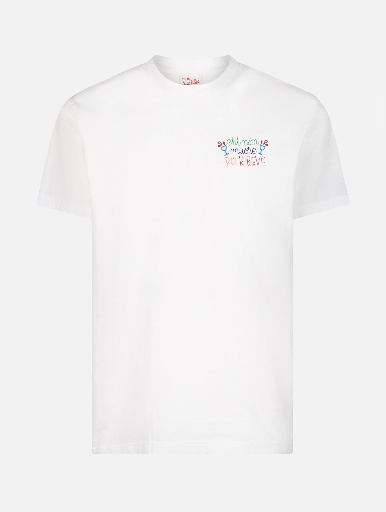 Mc2 Saint Barth X Insulti Luminosi Cotton T-shirt In White