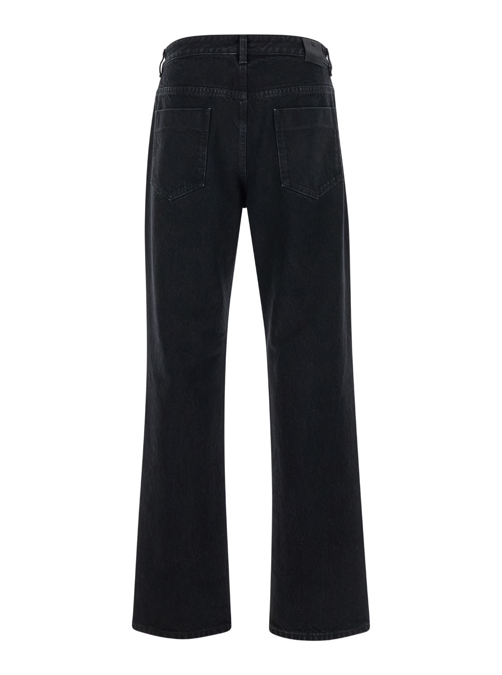 Shop Givenchy Black Straight Five Pocket Jeans In Denim Man