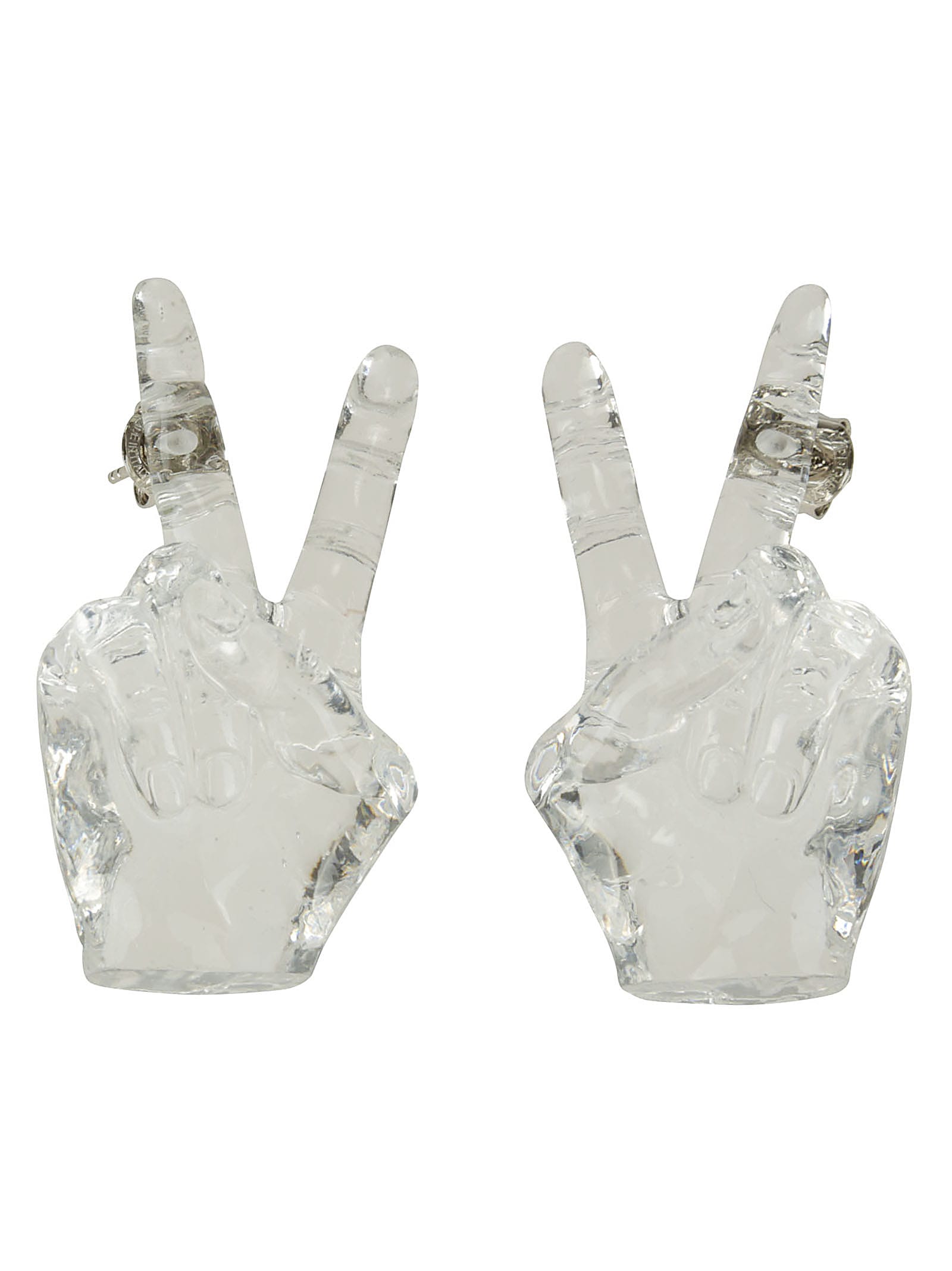 Shop Y/project Midi Peace Pendant Earrings In Transparent
