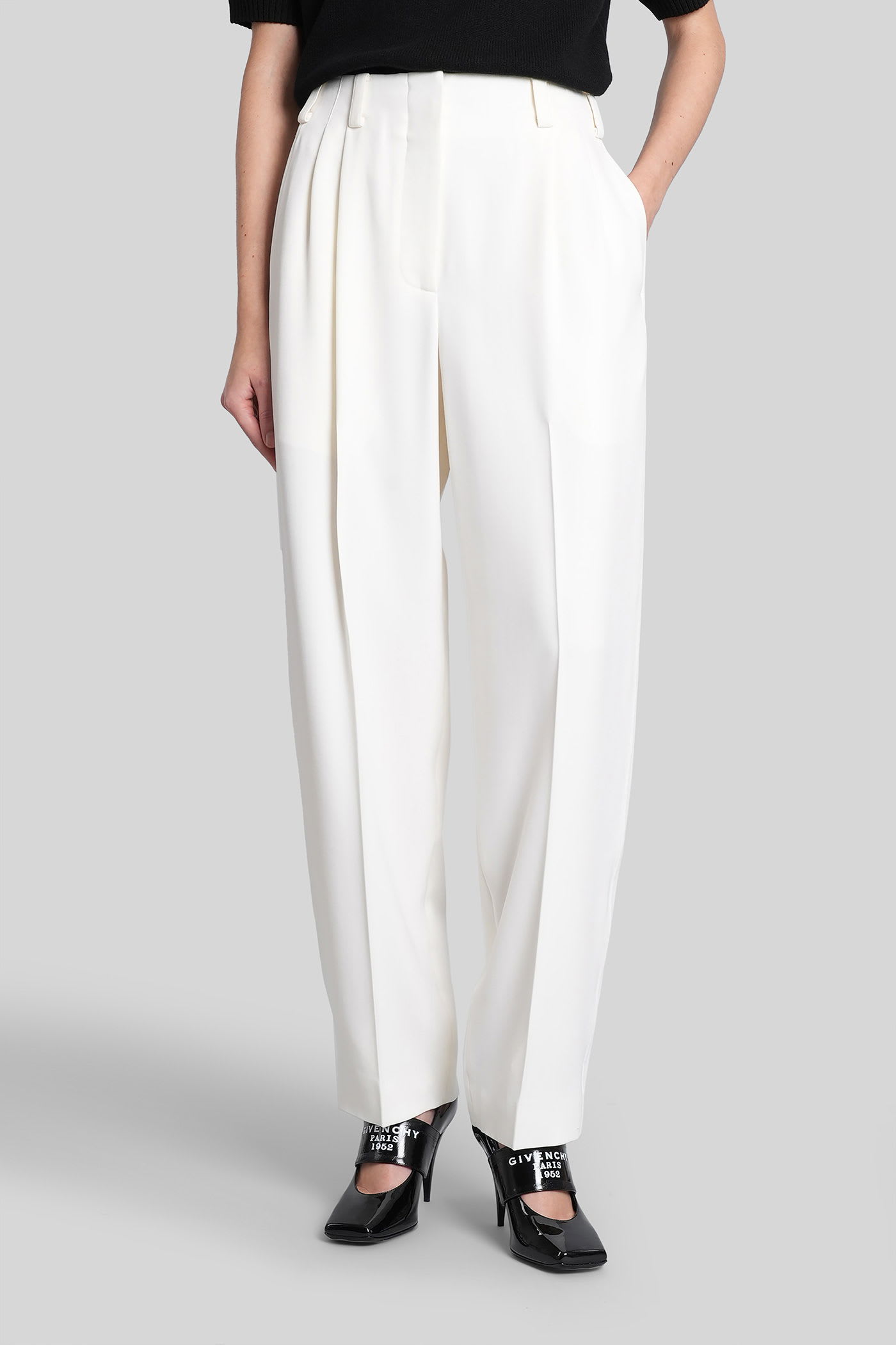 Givenchy Pants In White Wool In White