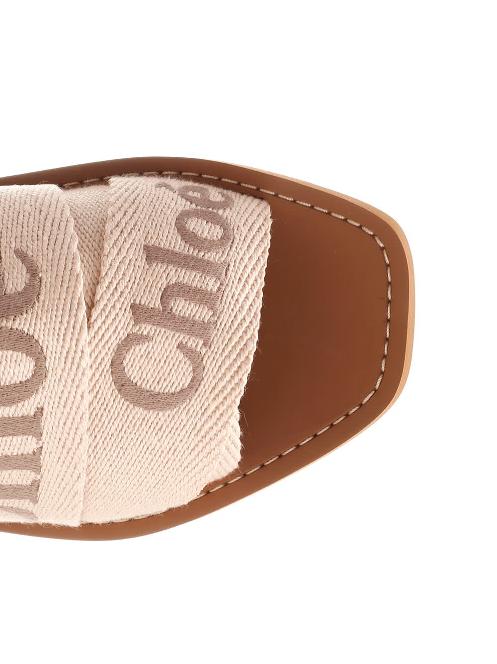 Shop Chloé Woody Flat Sole Slippers In Beige