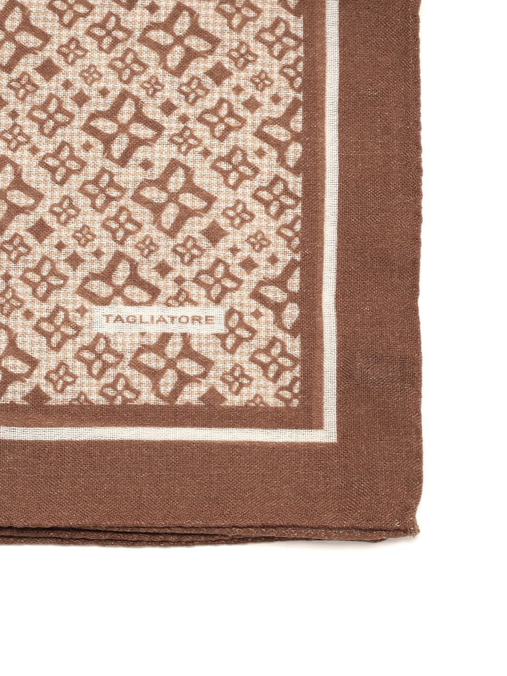 Shop Tagliatore Wool Scarf In Brown