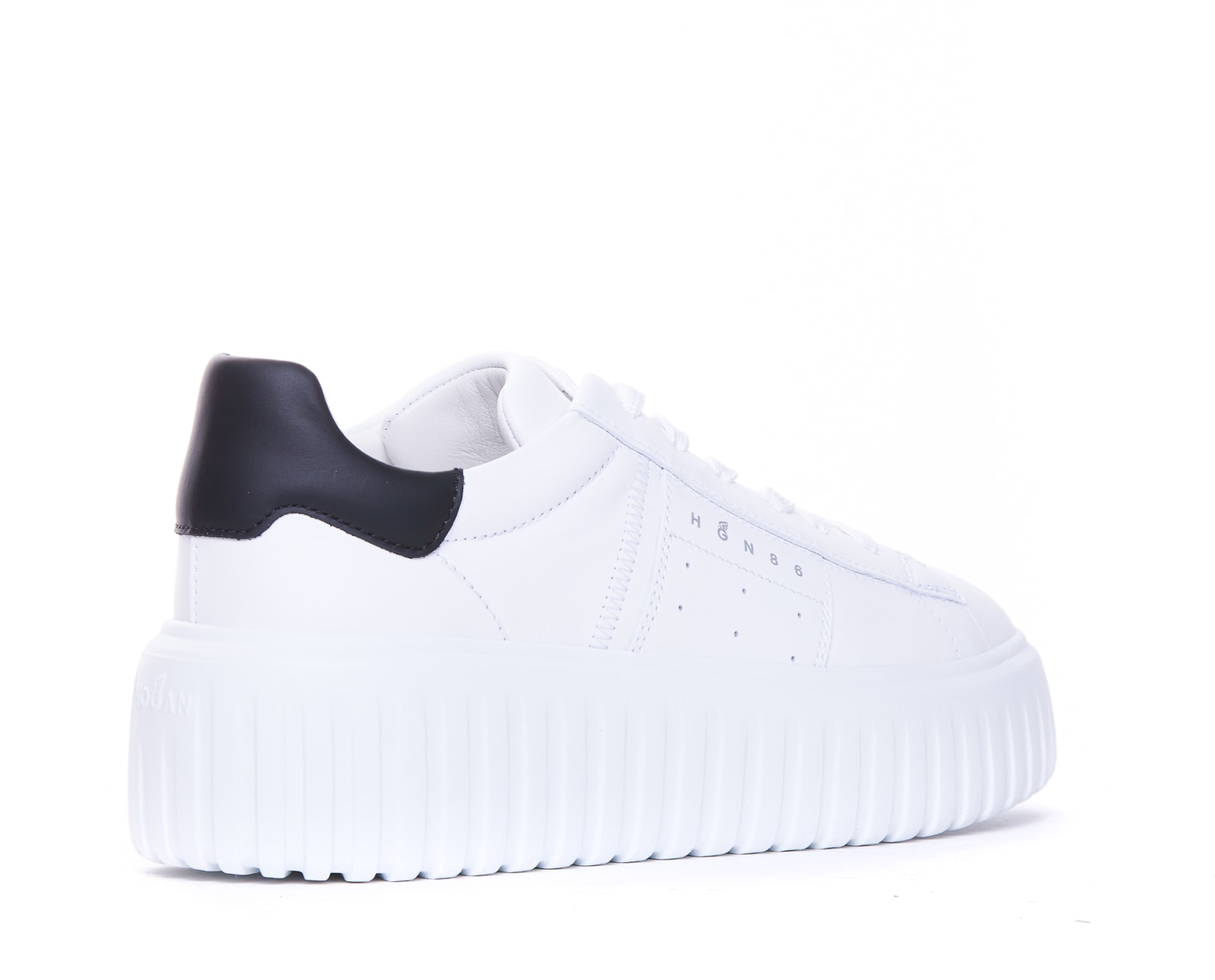 Shop Hogan H-stripes Sneakers  In White