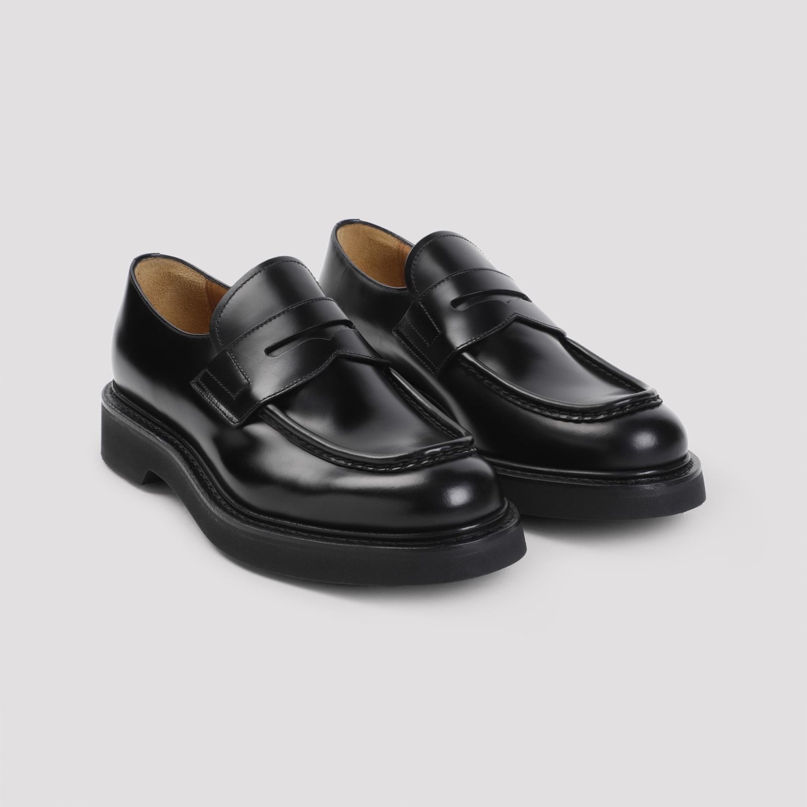 Church's Lynton Calf Leather Penny Loafers In Black