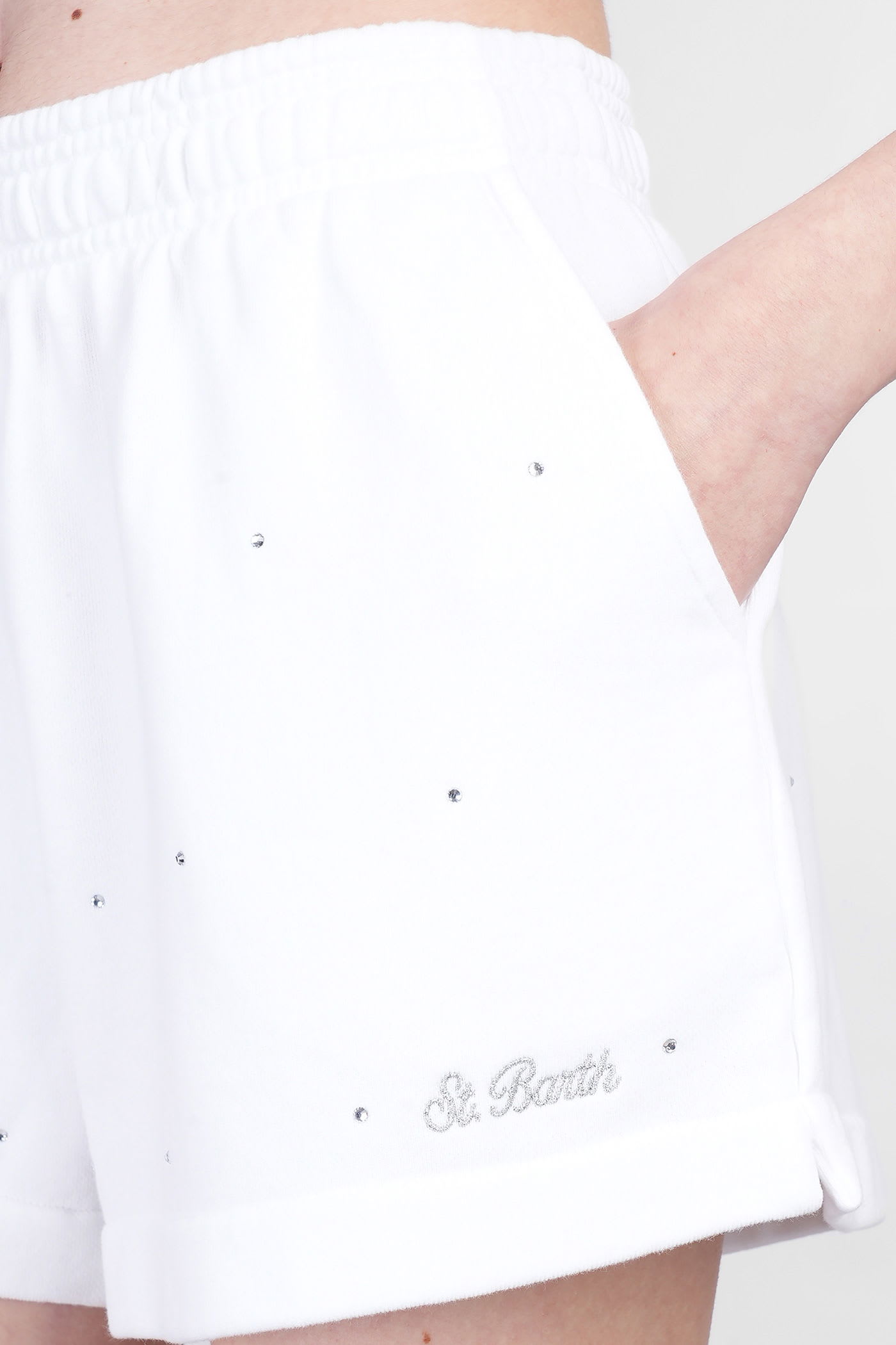 Mc2 Saint Barth Cate Shorts In White Cotton In White