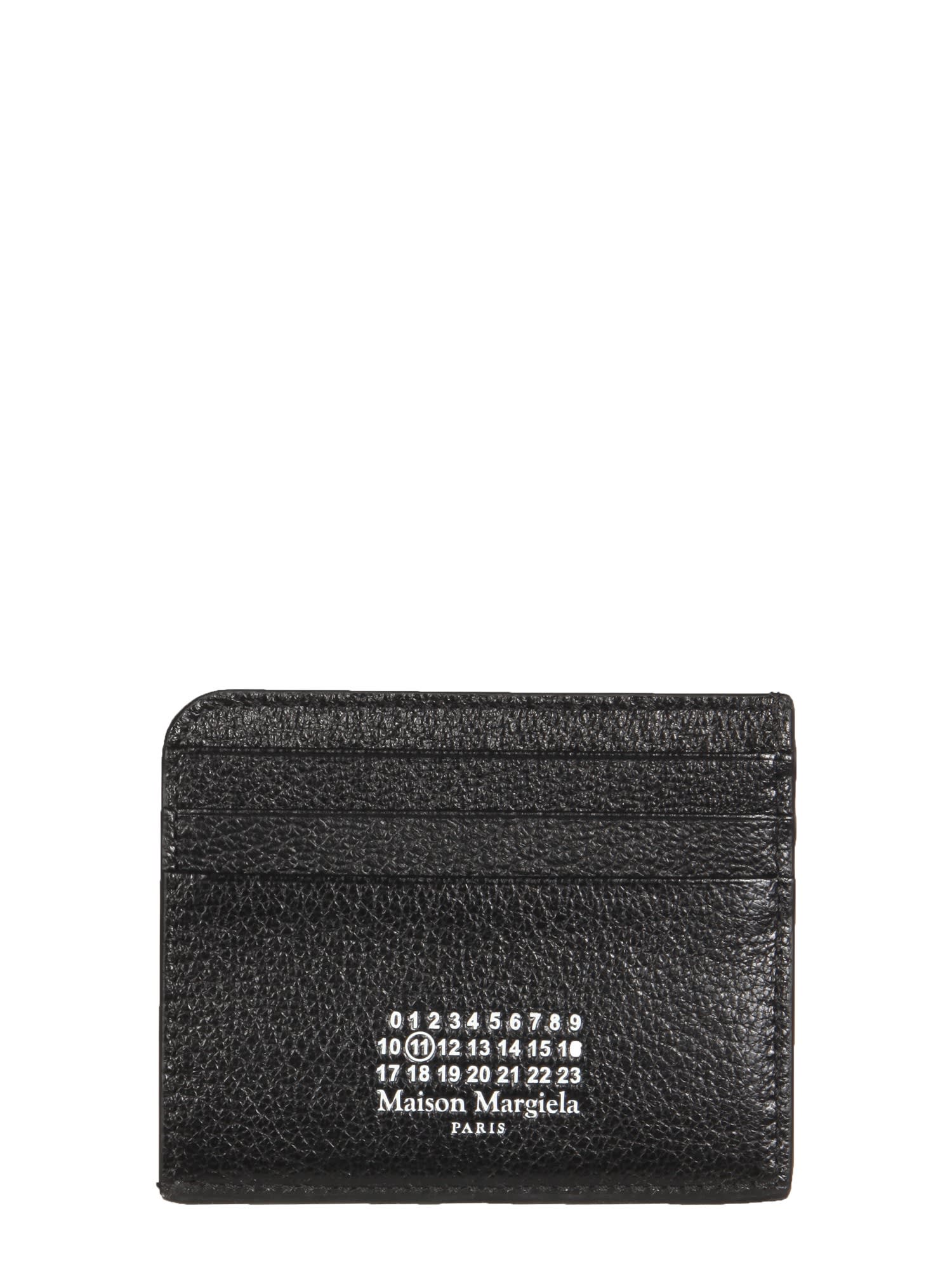 Maison Margiela Card Holder With Logo In Nero