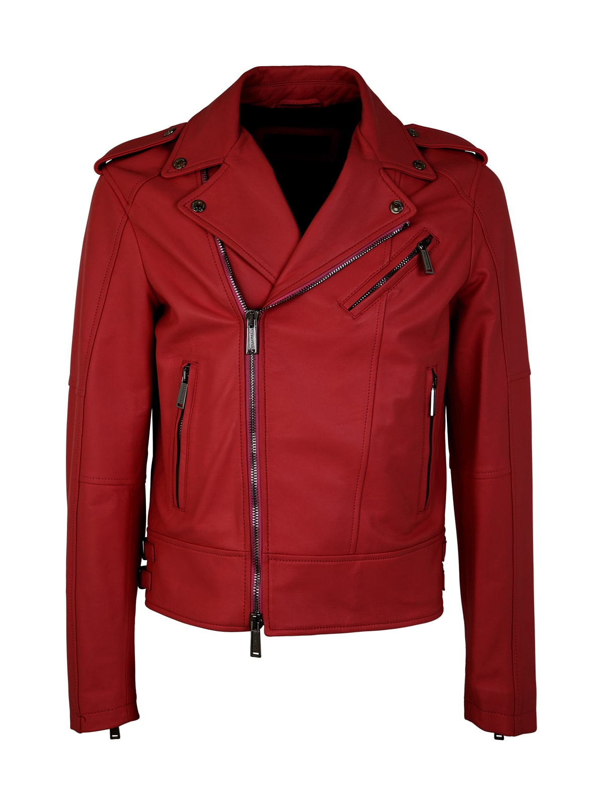 Dsquared2 Kiodo Leather Jacket In Lavander Pink