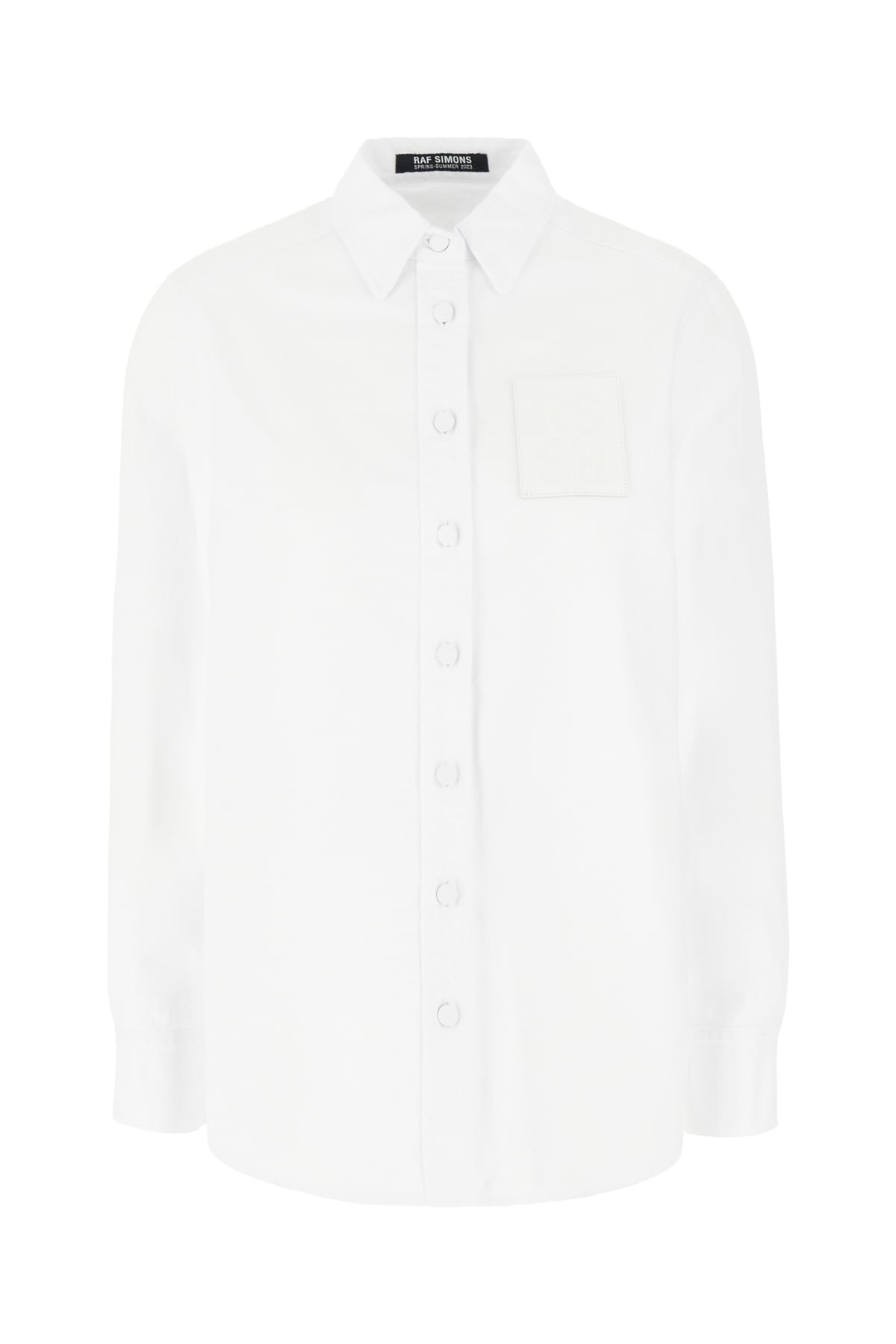 Shop Raf Simons White Poplin Shirt In 0010