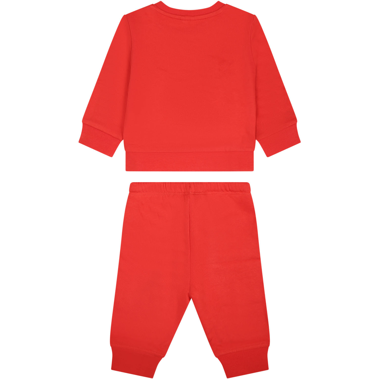 Shop Stella Mccartney Red Set For Baby Girl With Multicolor Hearts
