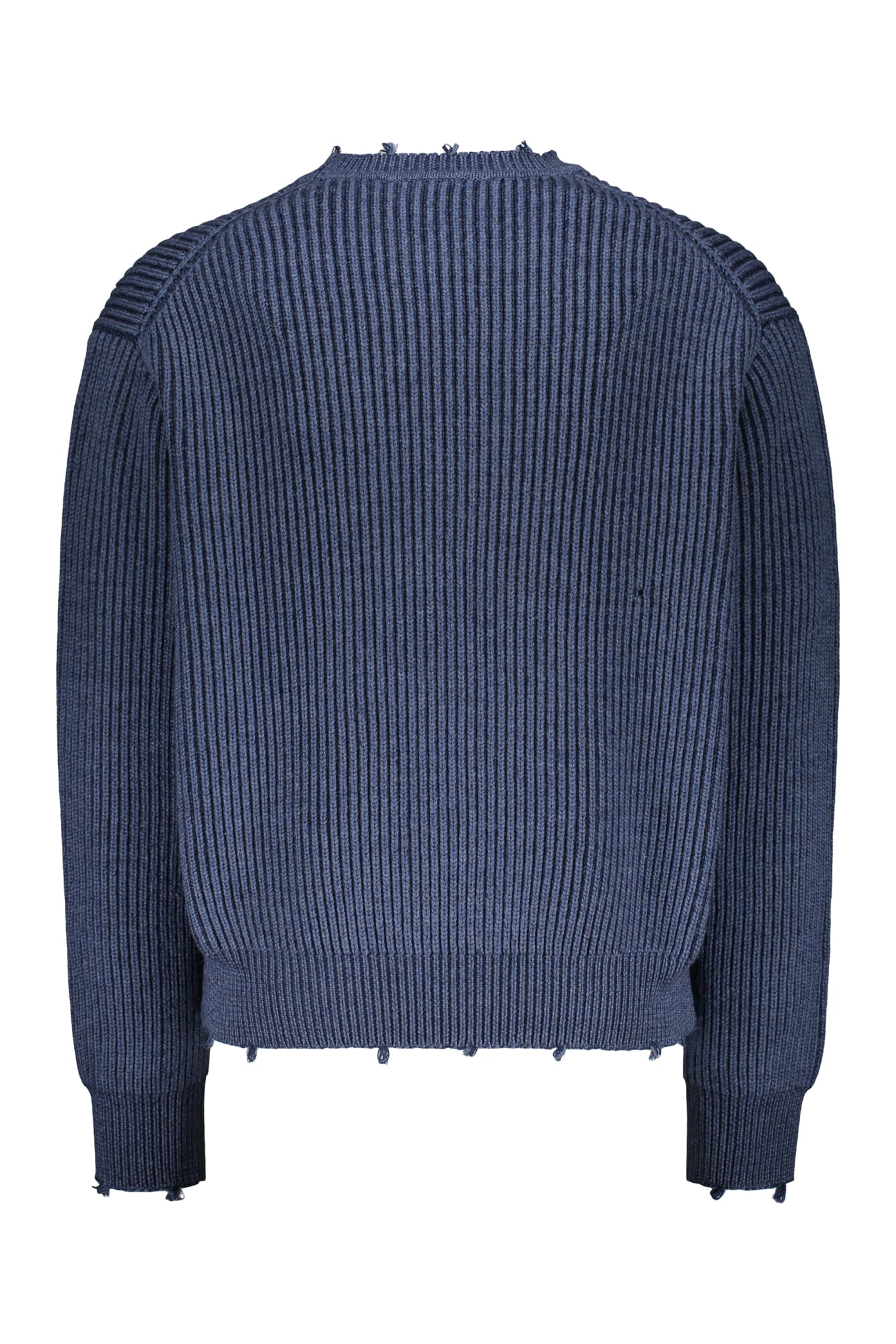 Shop John Elliott Crew-neck Wool Sweater In Blue