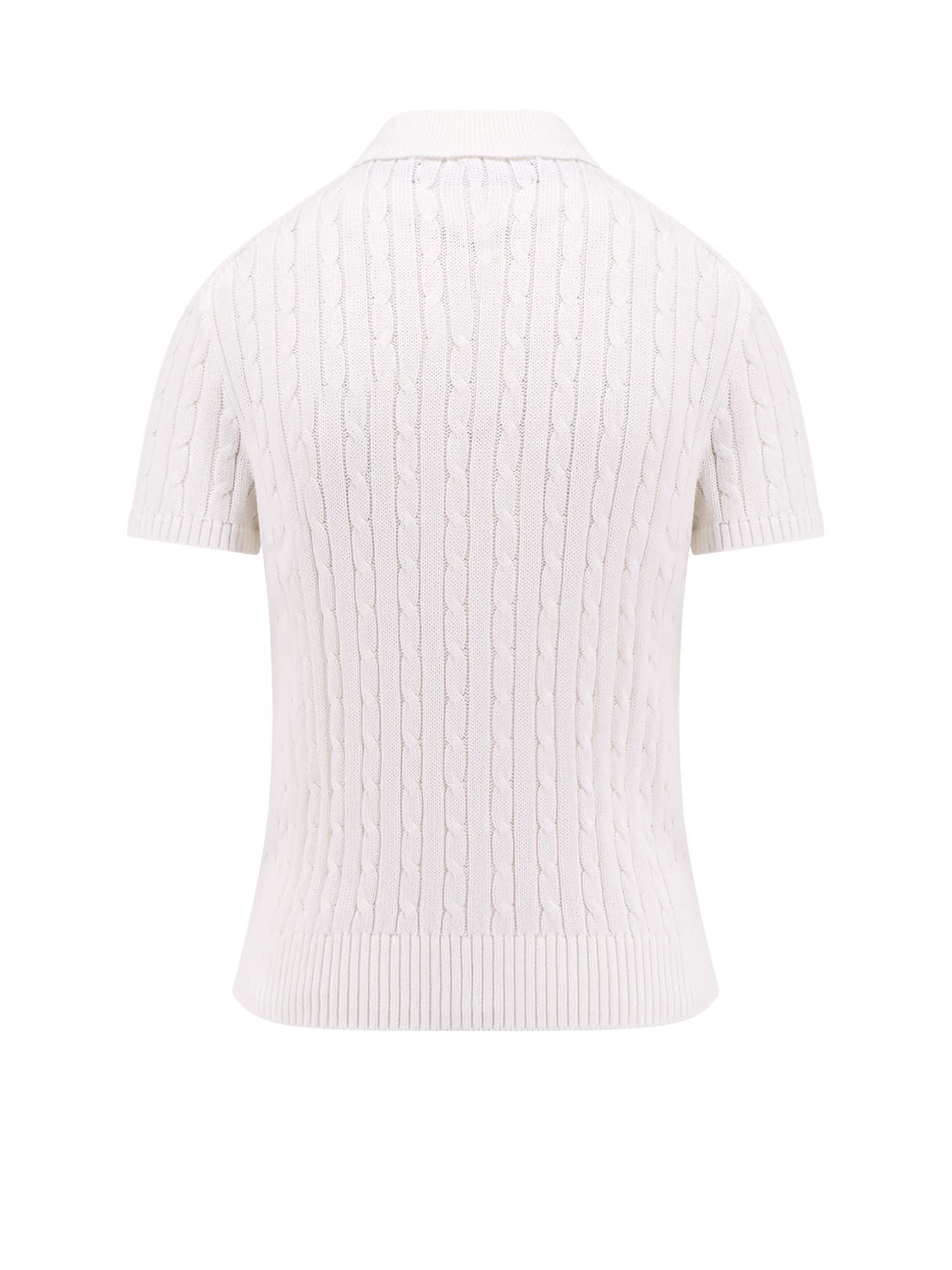 Polo Ralph Lauren Cotton Cardigan With Contrasting Logo Embroidery In White