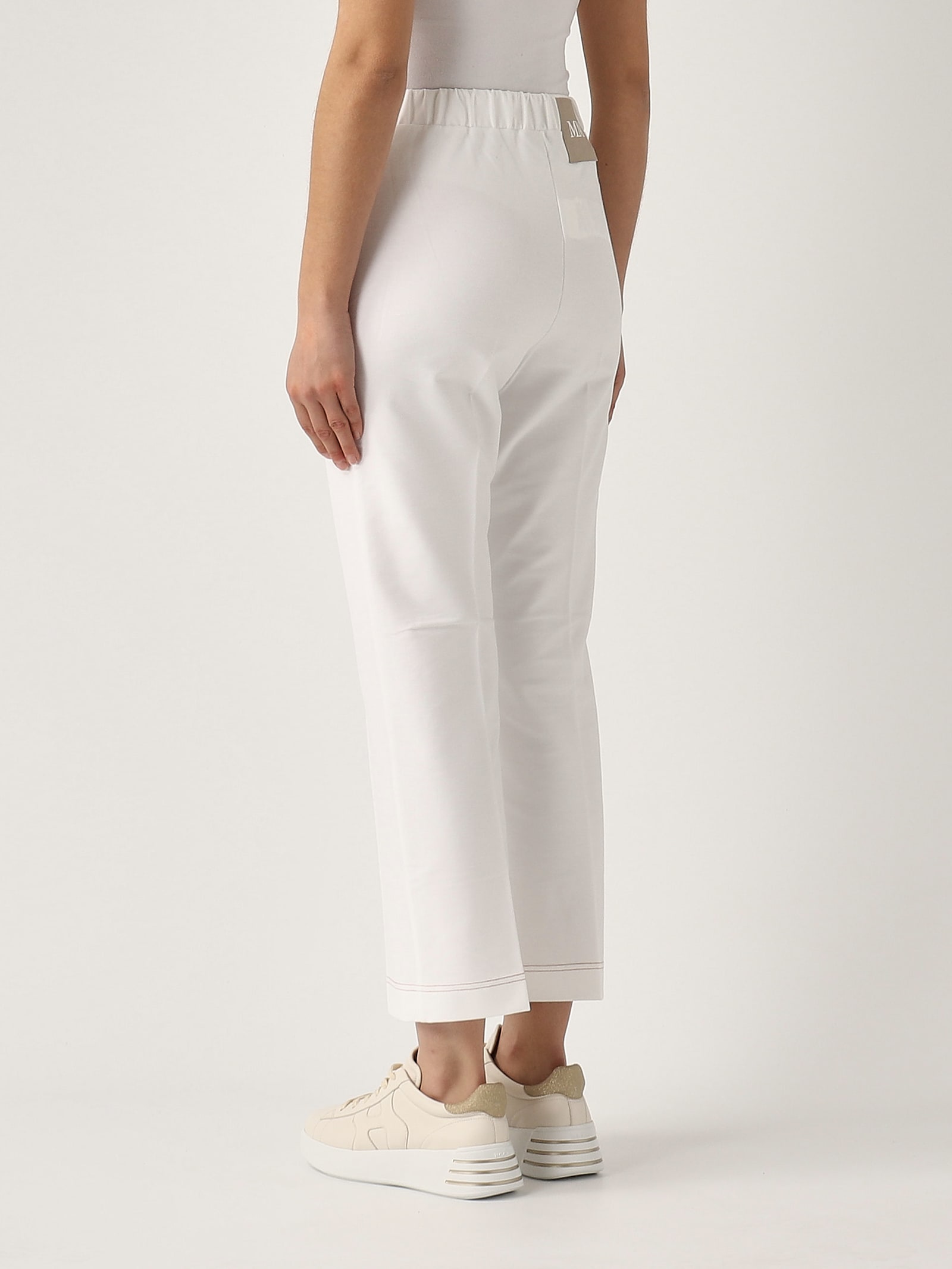 Max Mara Ombra Trousers In Bianco