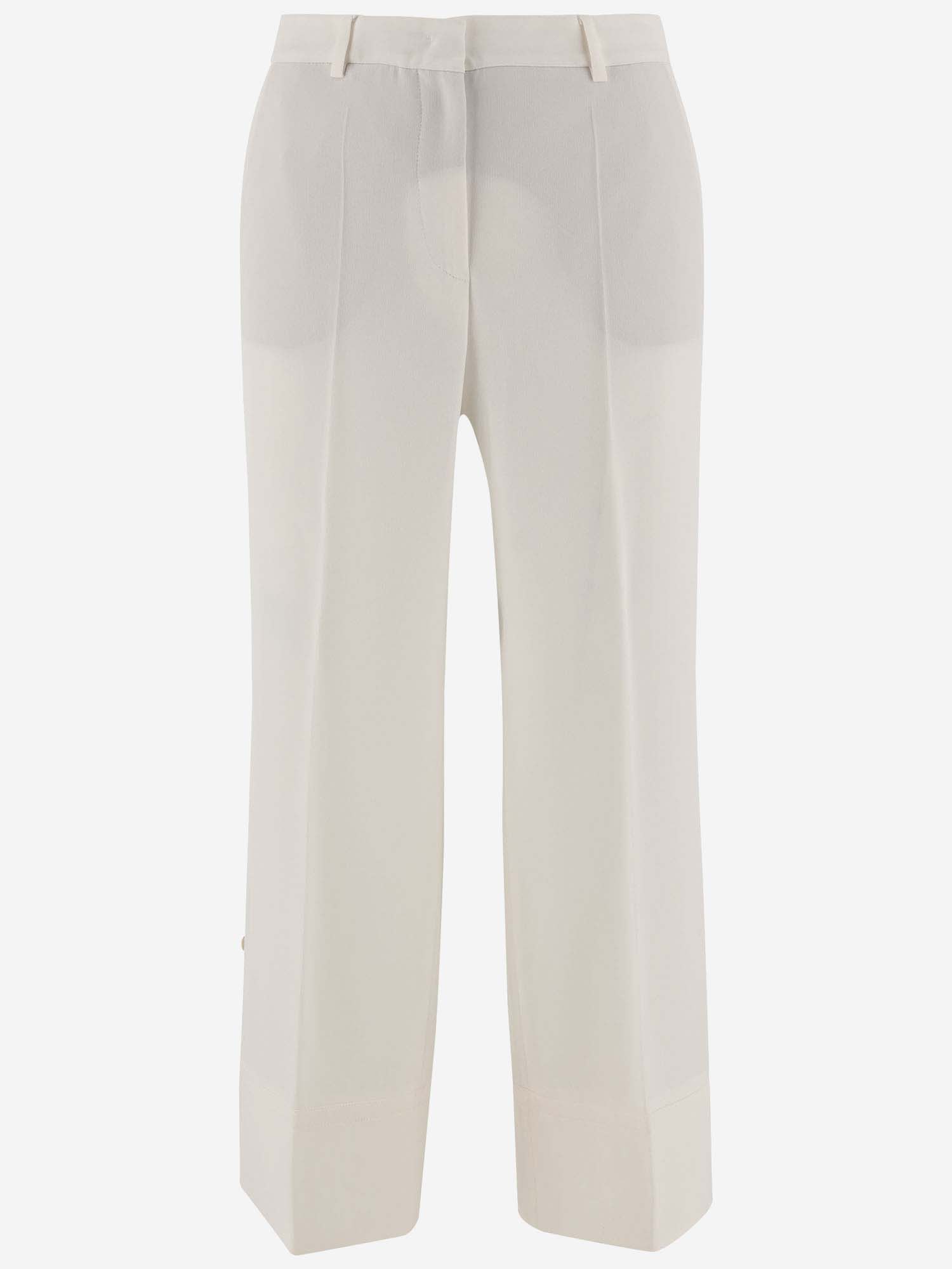 Alberto Biani Technical Jersey Trousers In White