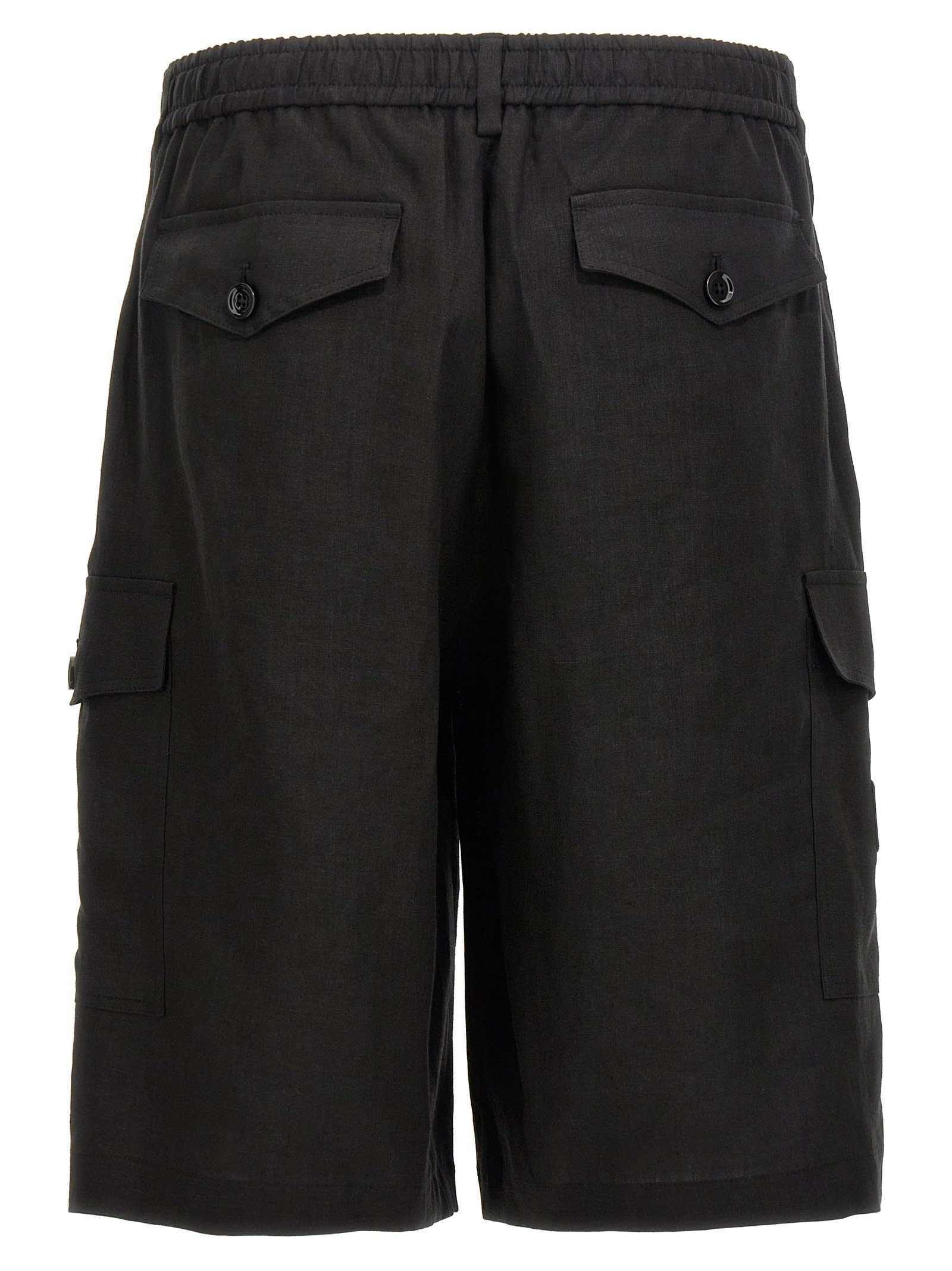 Dolce & Gabbana Cargo Bermuda Shorts In Black