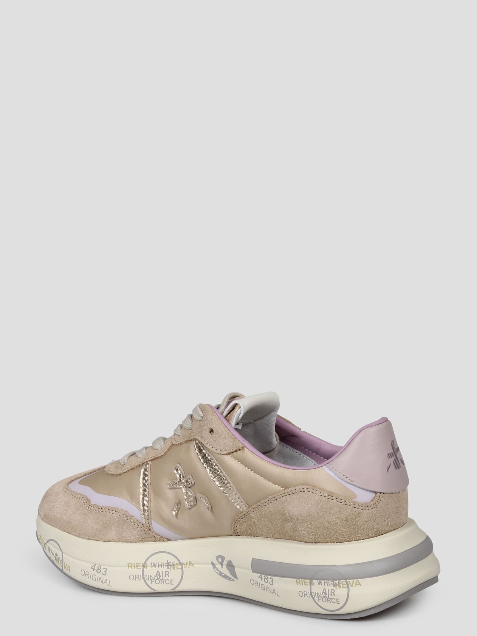 Shop Premiata Cassie 6995 Sneakers In Nude & Neutrals