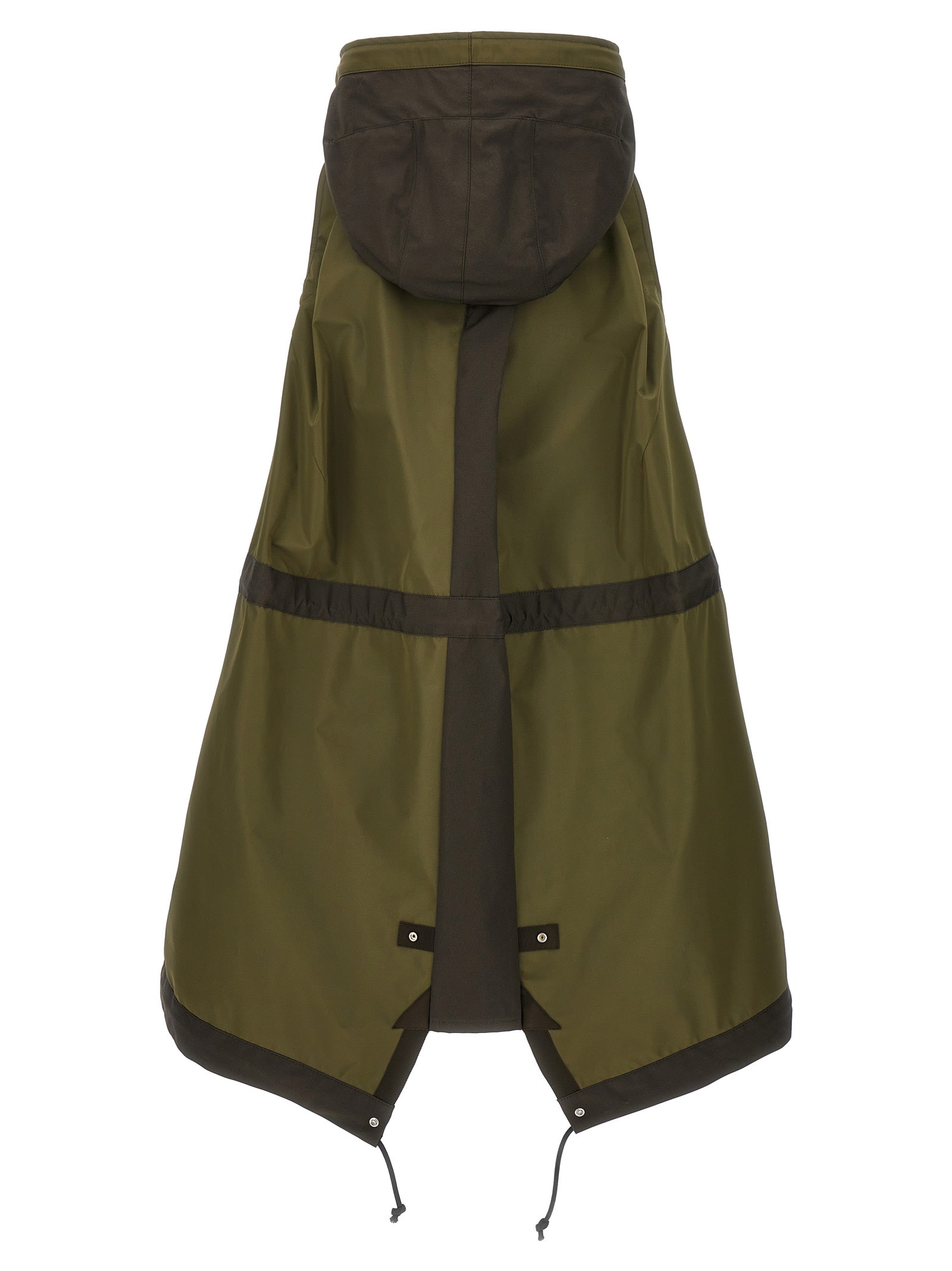 Shop Sacai Two-material Vest In Green