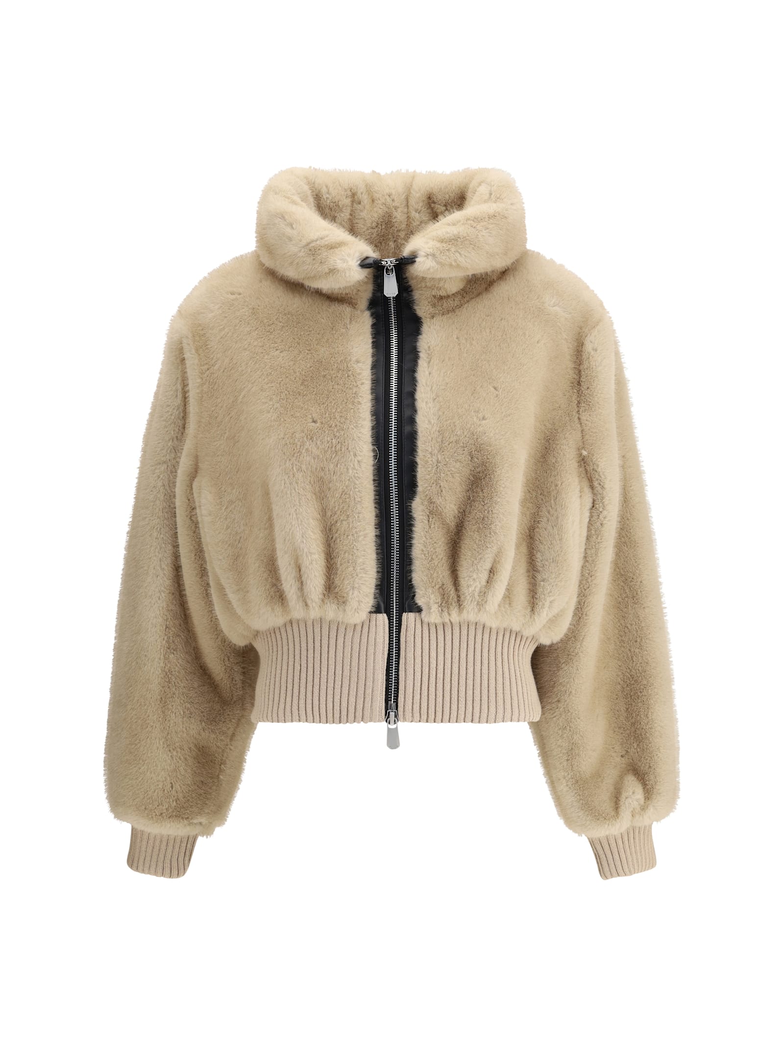 Pinko Faux Fur Bomber Jacket In Multi