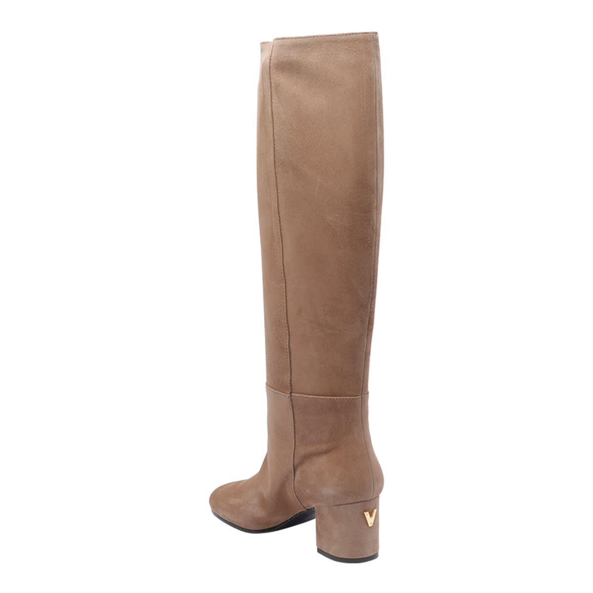 Via Roma 15 60mm Leather Knee-high Boots In Brown