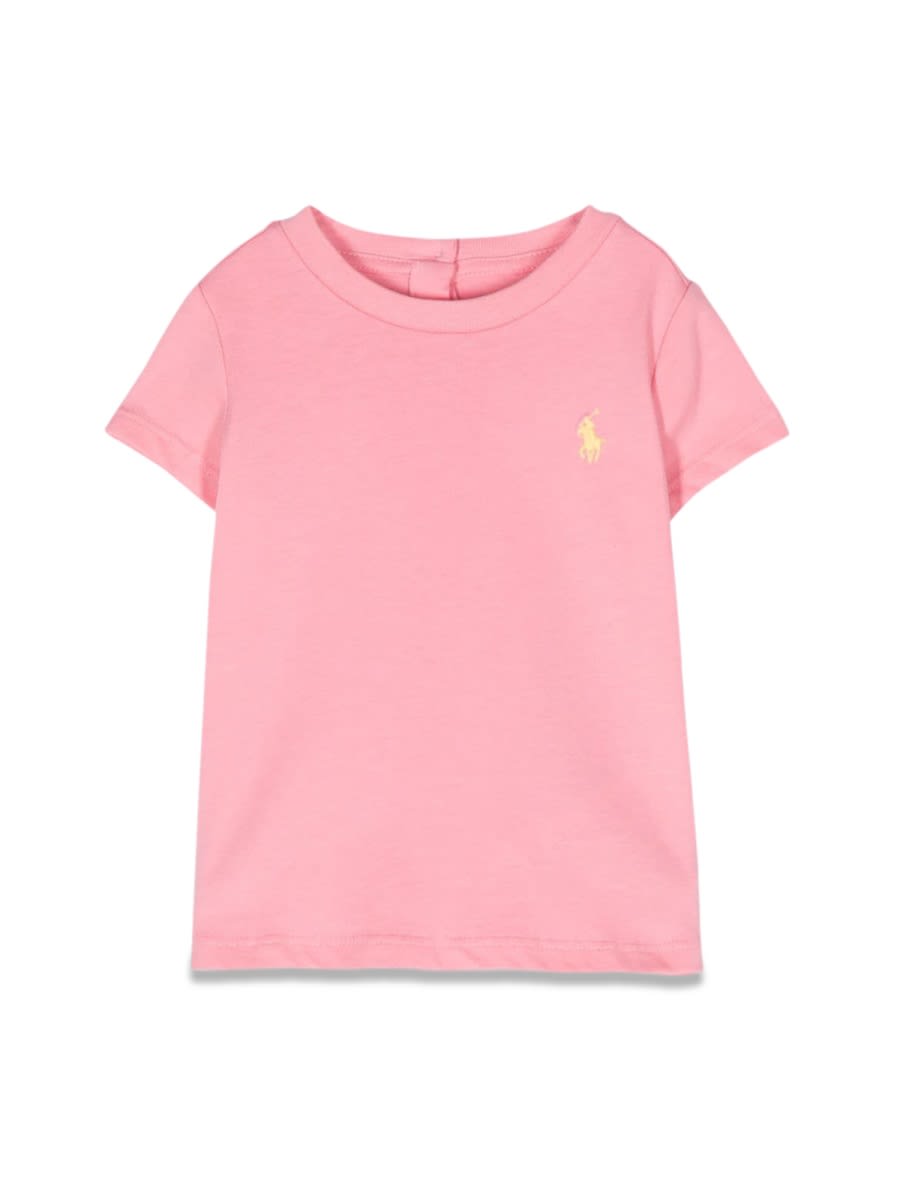 Ralph Lauren Babies' Ss Cn Tee-tops-knitk241dc06 In Pink