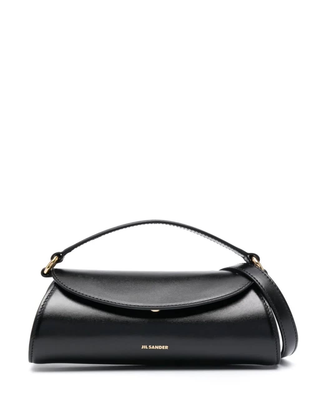 JIL SANDER BLACK CANNOLO MINI BAG 