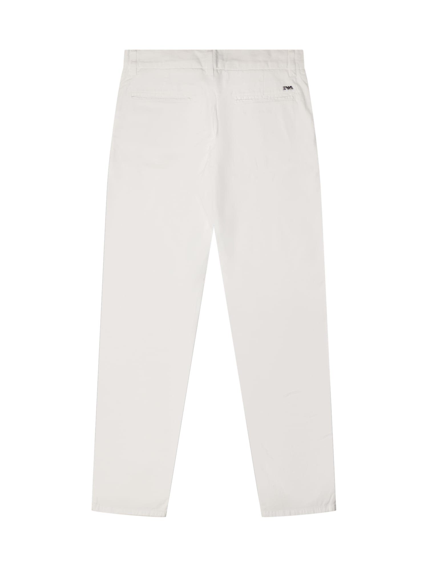 Shop Emporio Armani Logo Pants In Bianco Ottico
