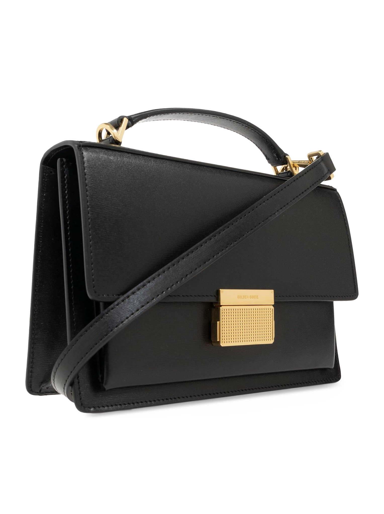 Shop Golden Goose Venezia Handbag In Black