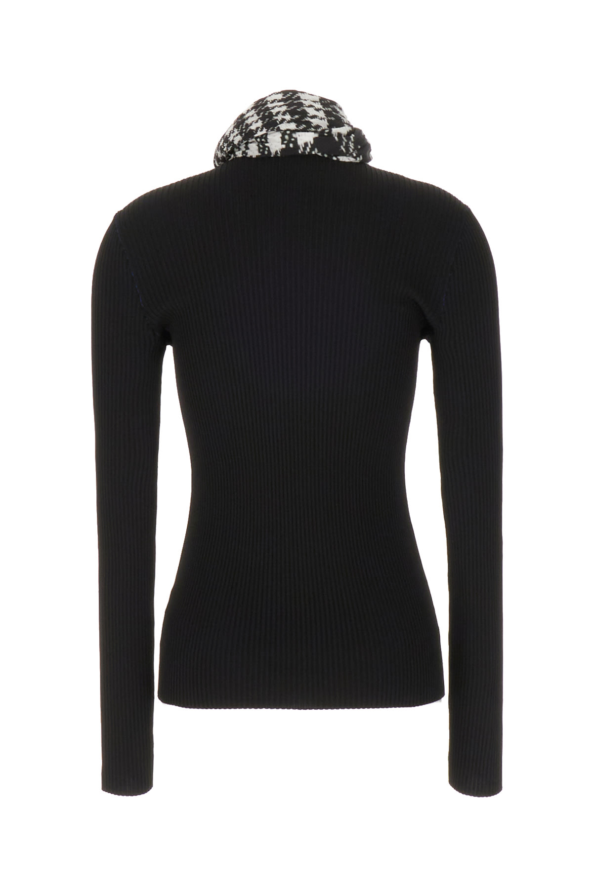 Shop Burberry Black Stretch Viscose Blend Top