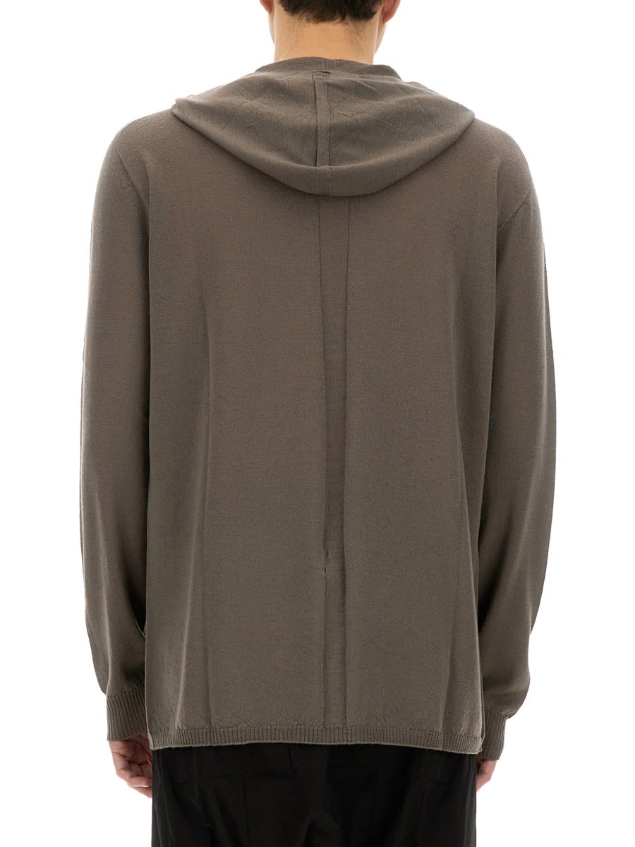 Rick Owens Wool Sweatshirt In Brown