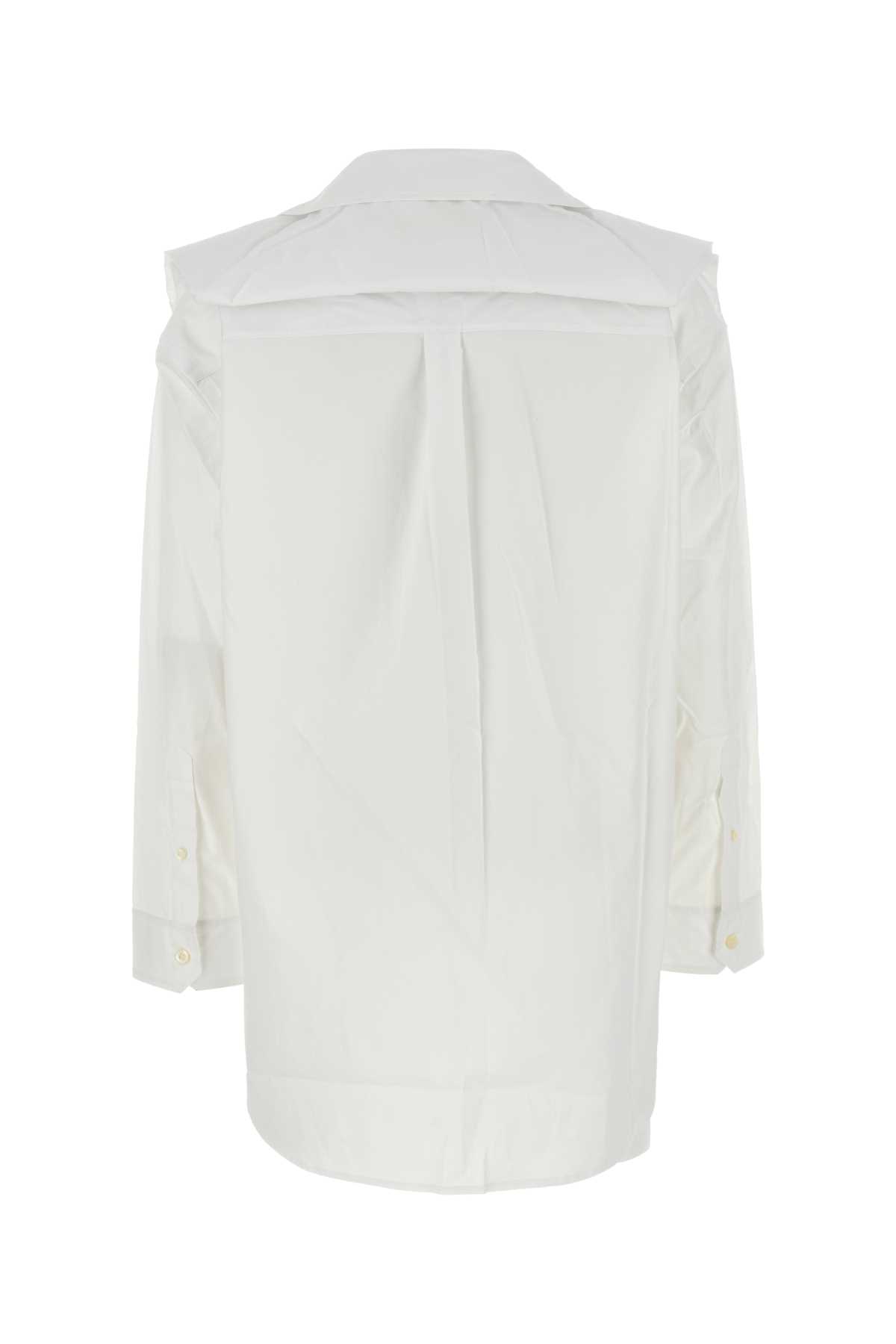 Y/project Loose-fit Chained Poplin Shirt In White