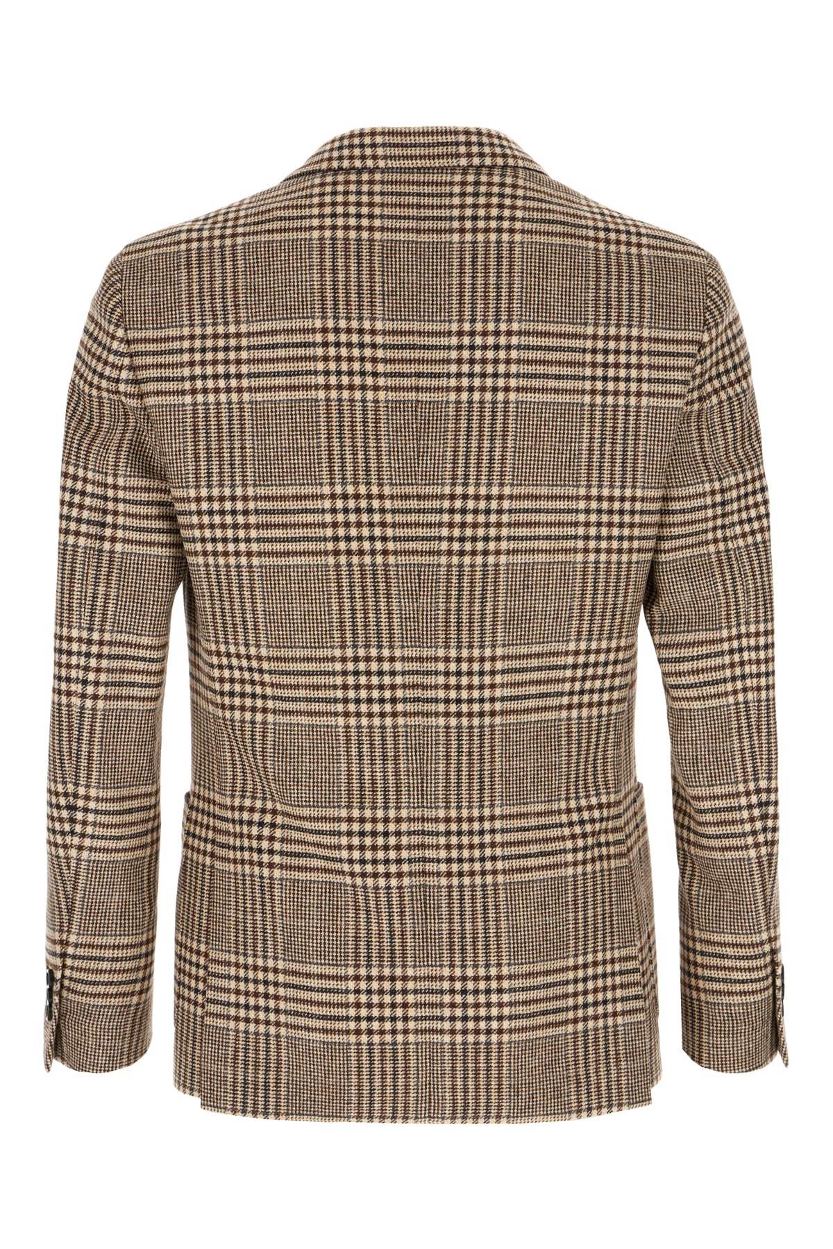 Lardini Embroidered Wool Blend Blazer In Brown