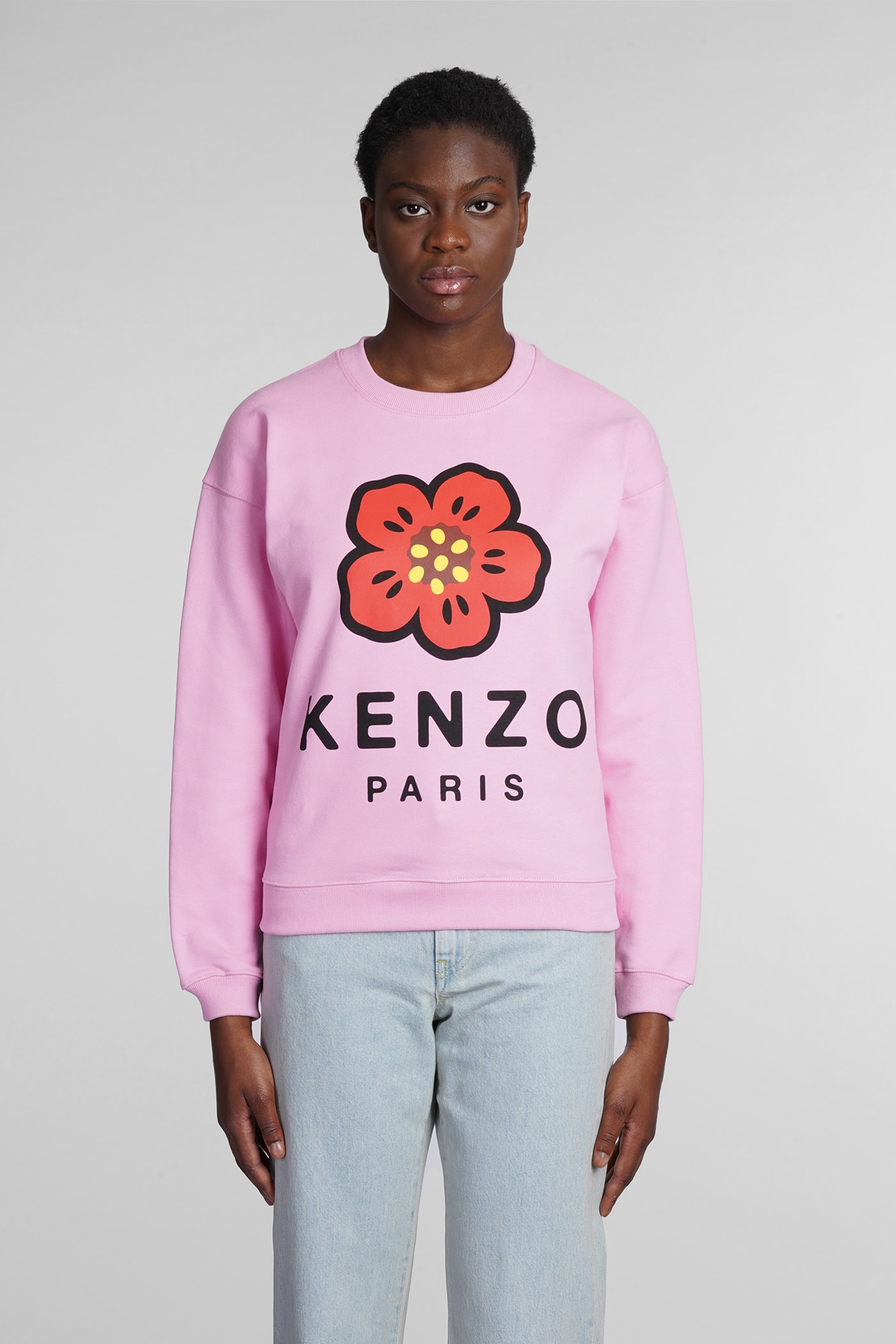 Kenzo Sweatshirt In Rose-pink Cotton