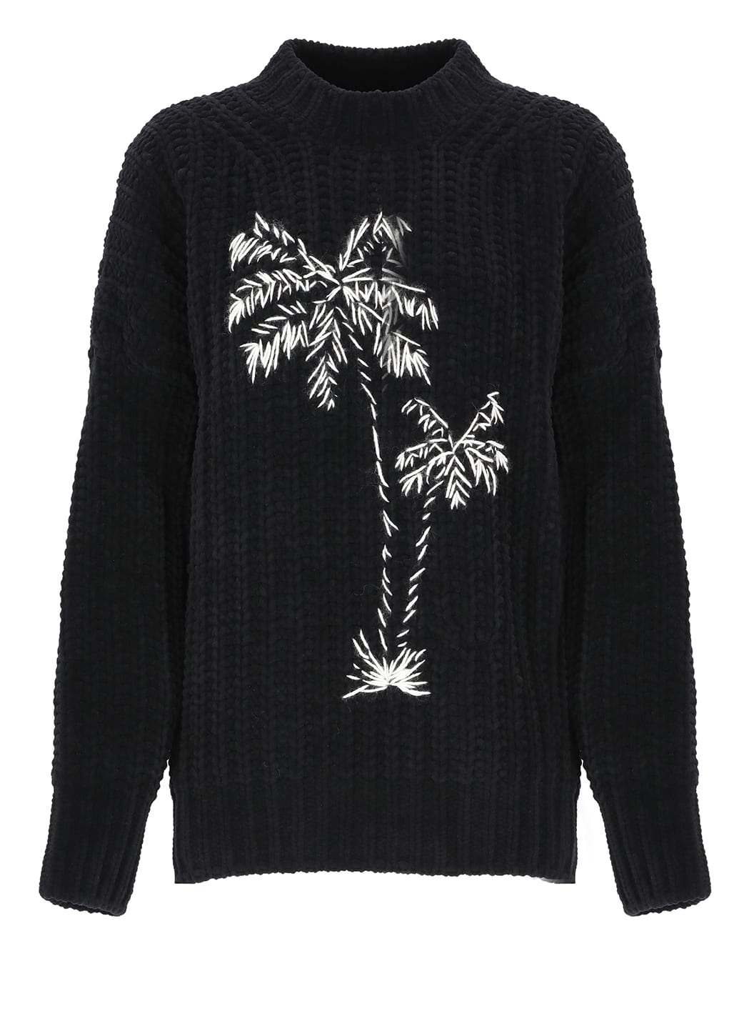 PALM ANGELS SWEATER WITH PALM CHUNKY LOGO