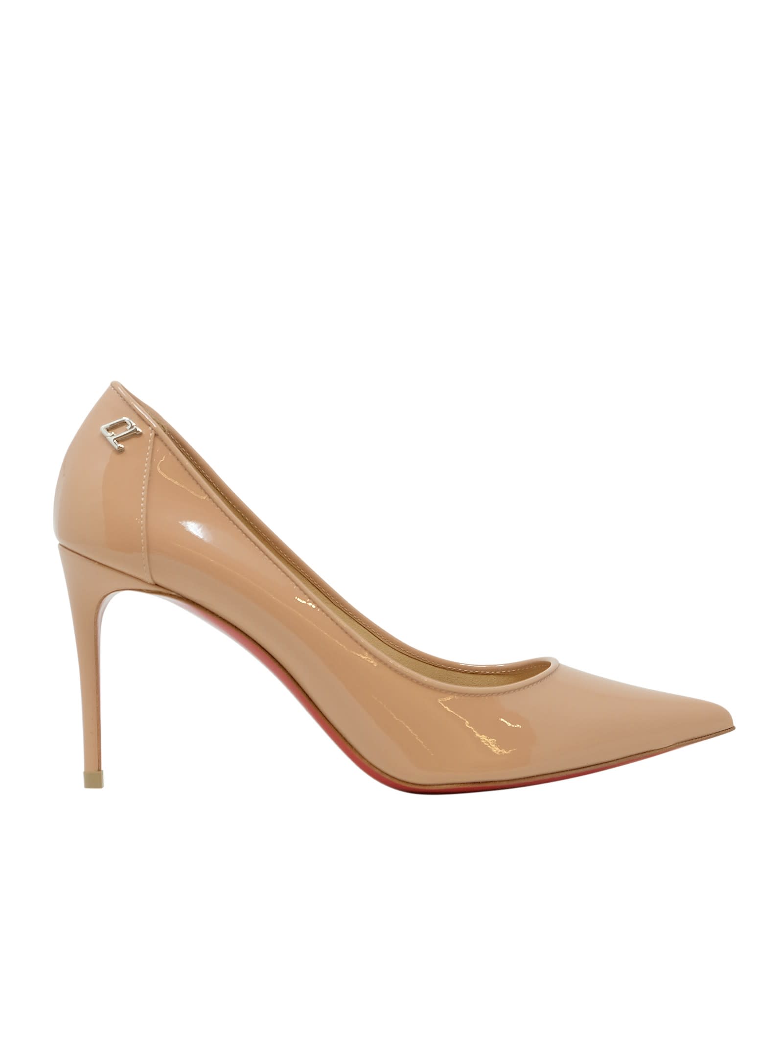 Nude Patent Leather Sporty Kate 85 Pumps