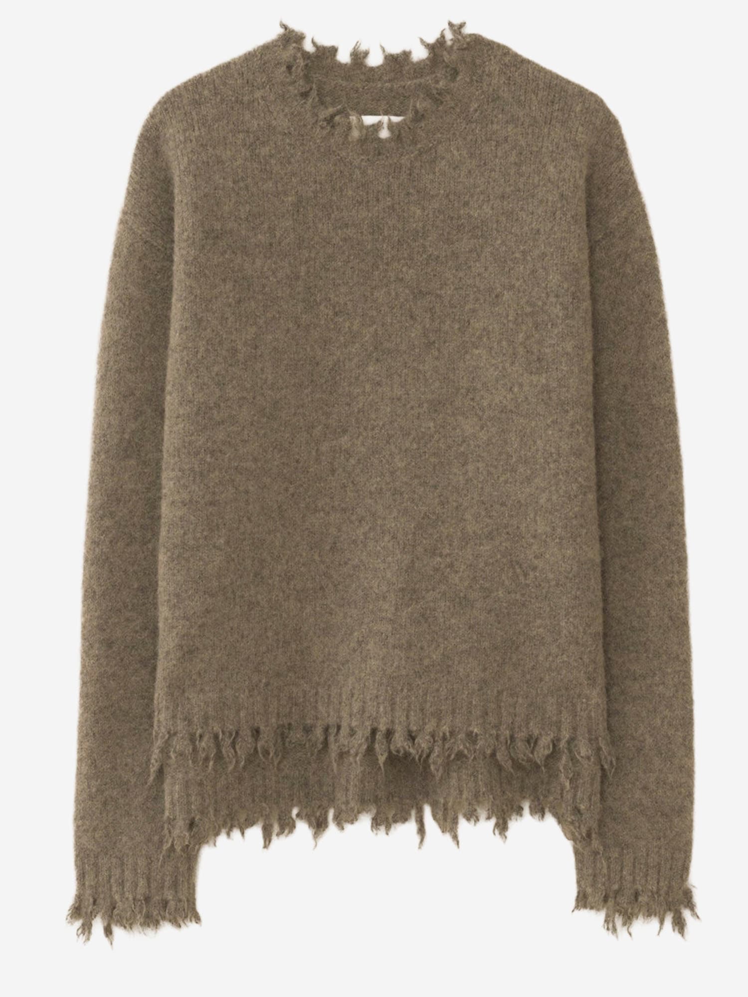Lauren Manoogian Fray Alpaca Blend Sweater In Brown