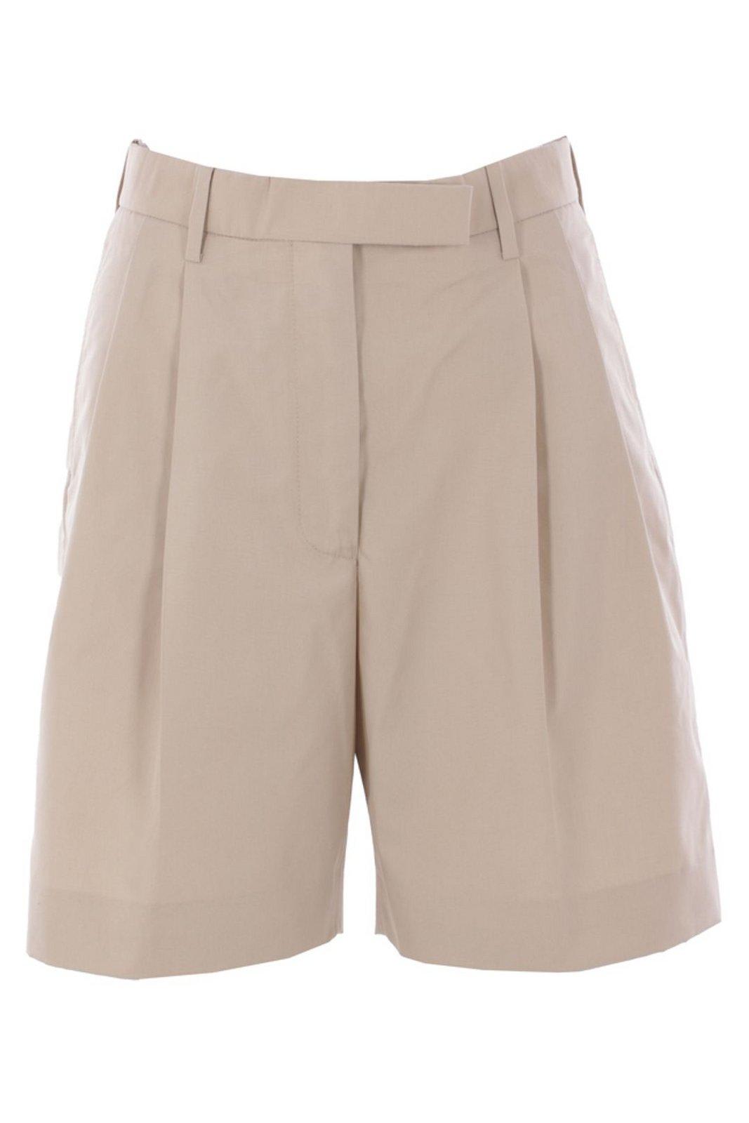 Typewriter Cloth Double Pleat Shorts