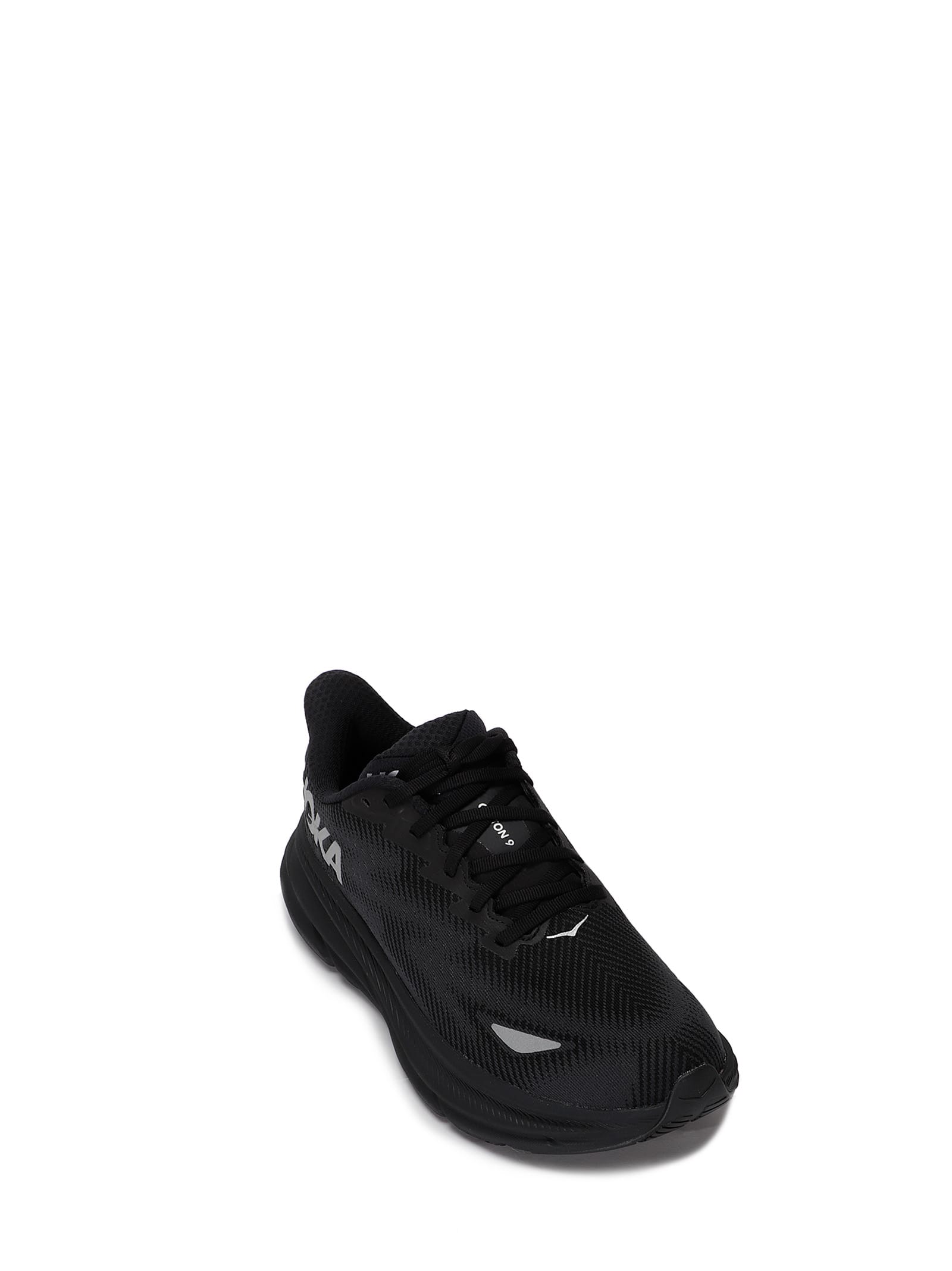 Hoka Clifton 9 Rubber-trimmed Recycled-gore-tex Invisible Fit Sneakers In Black